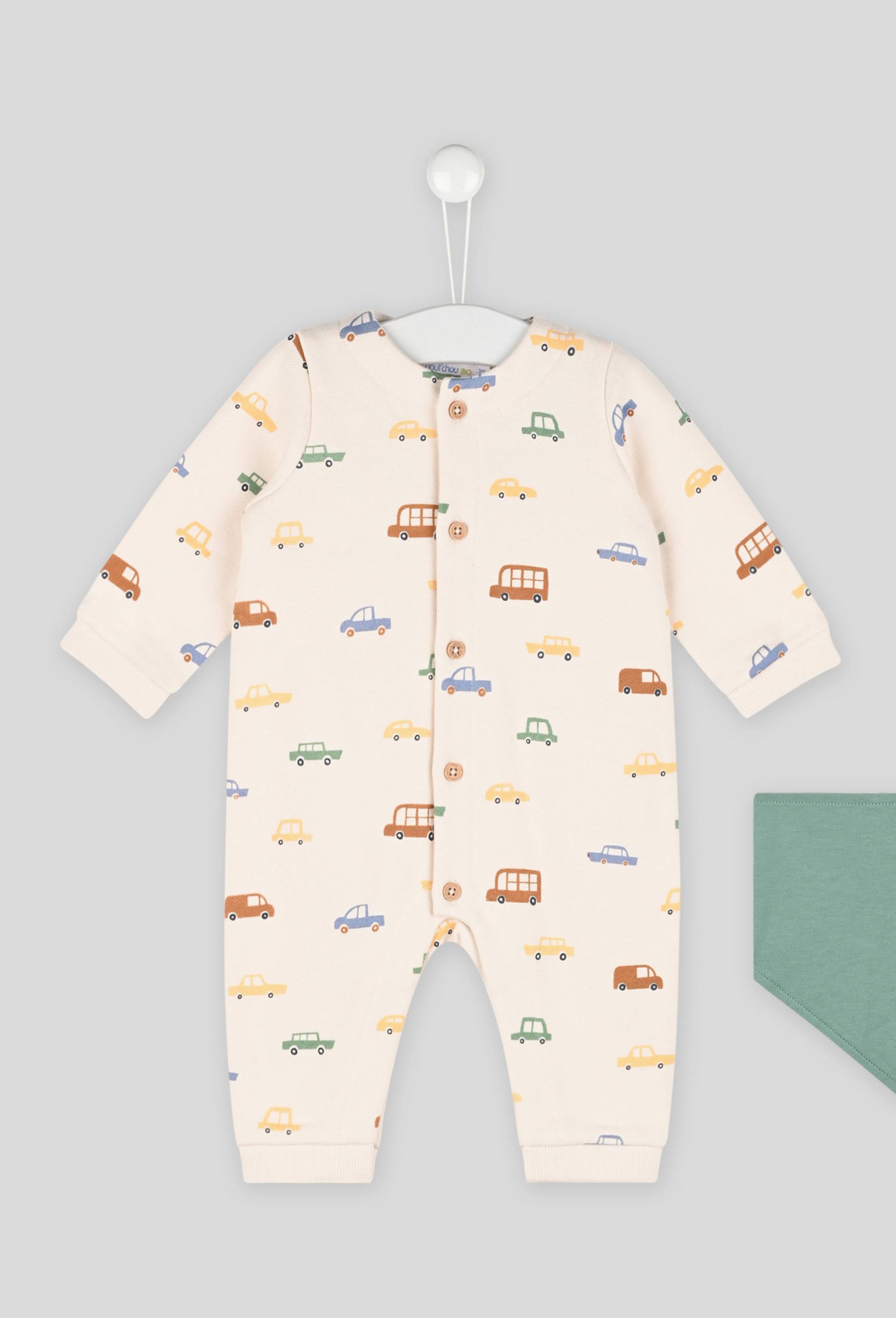 Combinaison molleton, certifi{e Oekotex et Organic, Beige clair, large image number 0.0