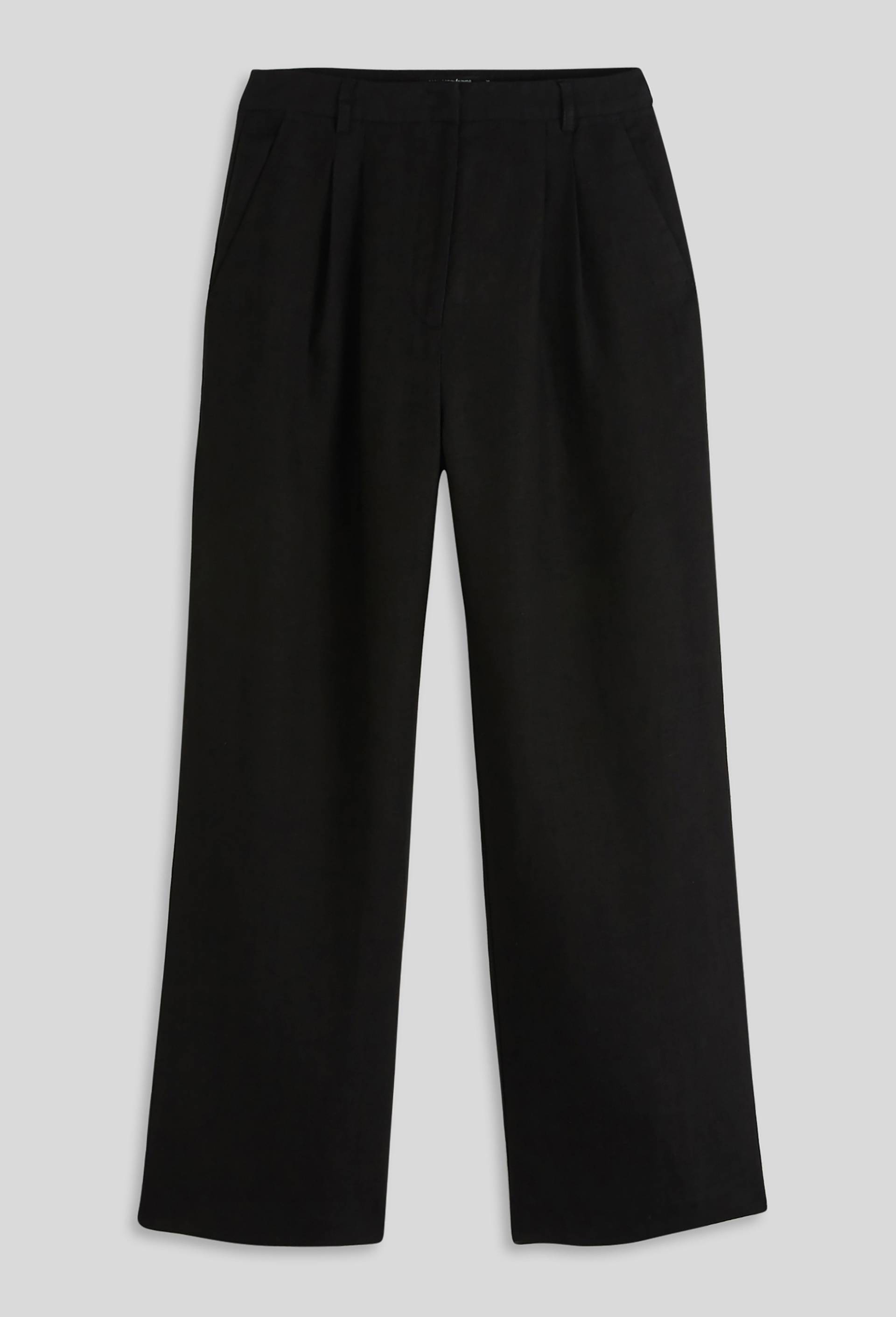Pantalon ample en lin, Noir, large image number 2.0