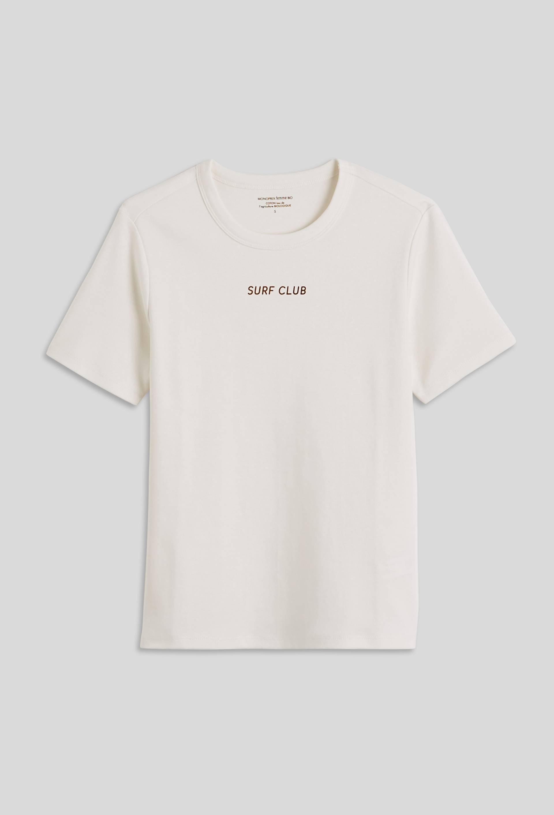 T-shirt avec message en coton bio, Beige clair, large image number 2