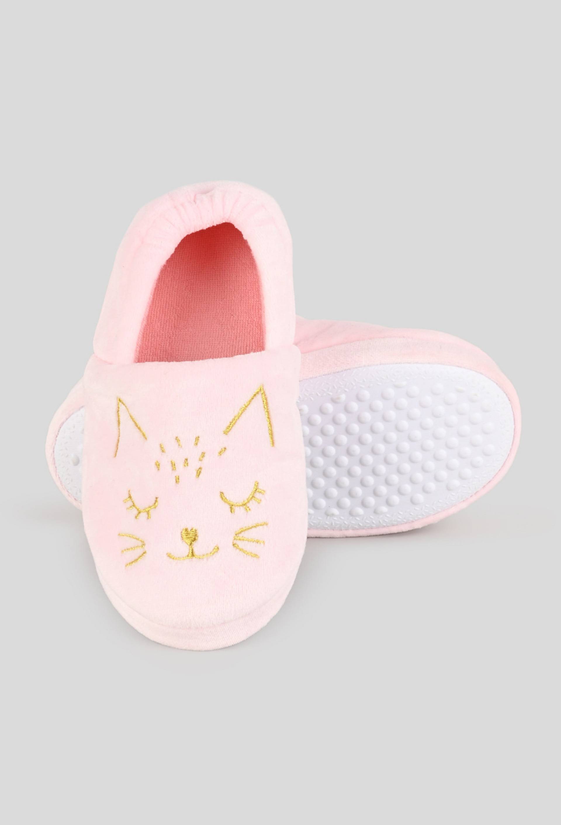 Chaussons brodés, Rose clair, large image number 2