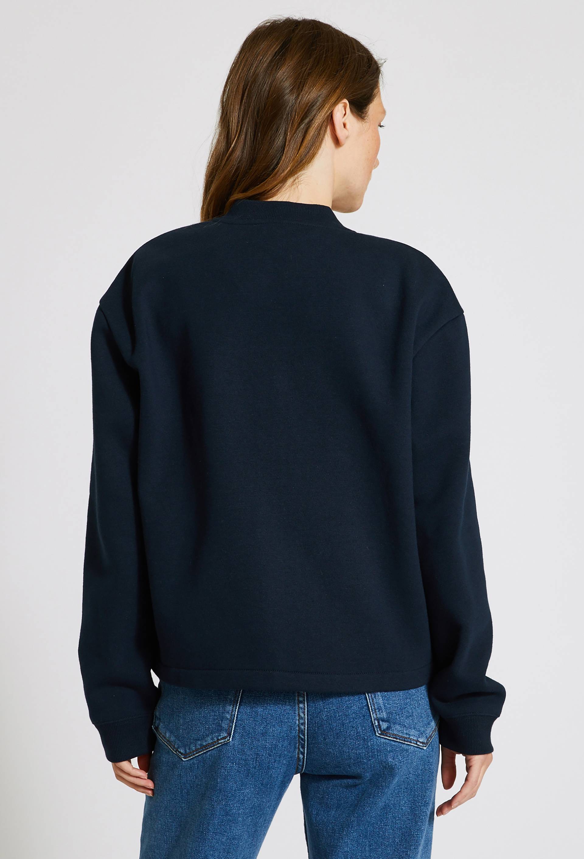 Cardigan en molleton, Bleu foncé, large image number 1