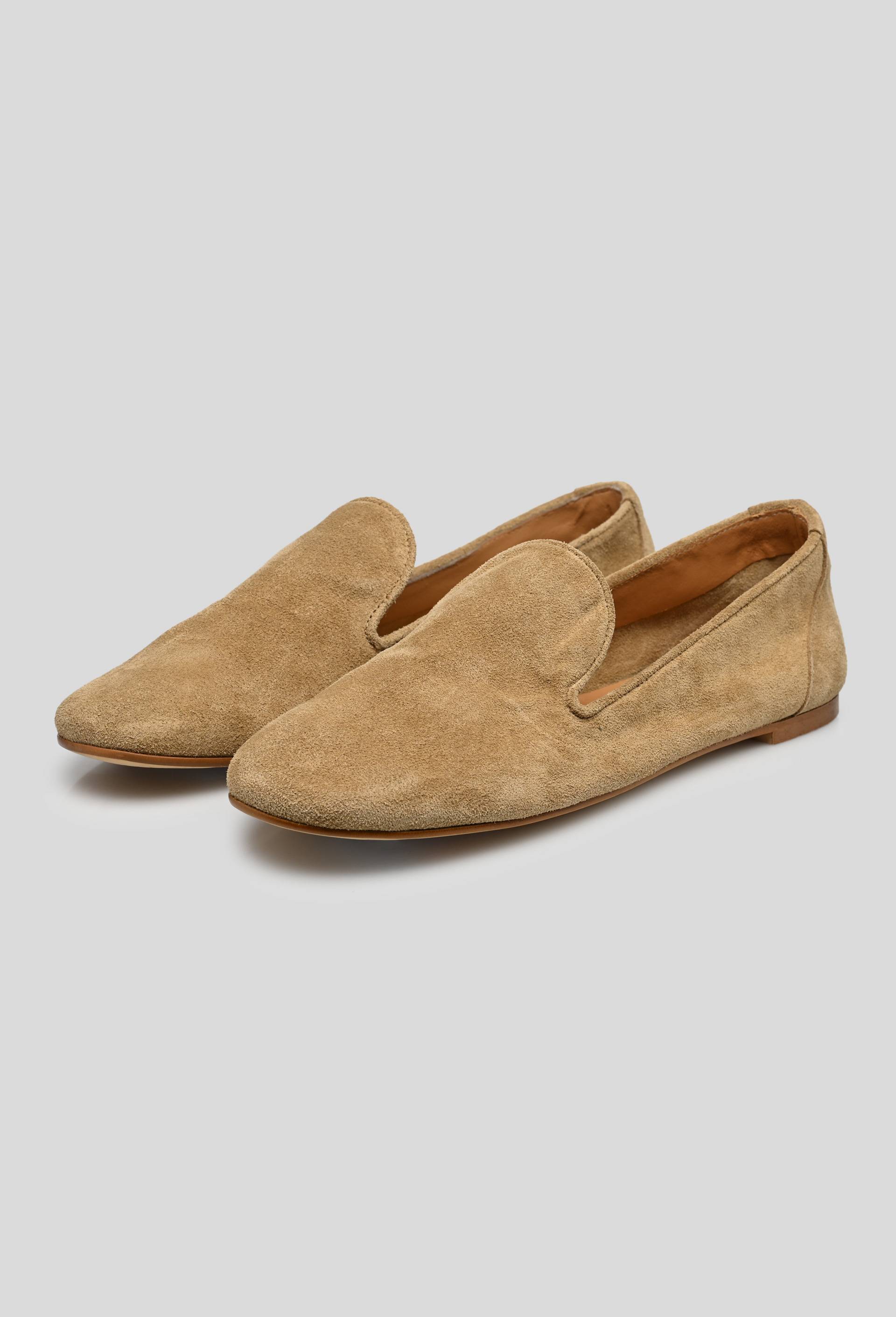 Mocassins, croûte de cuir responsable, Beige, large image number 1.0