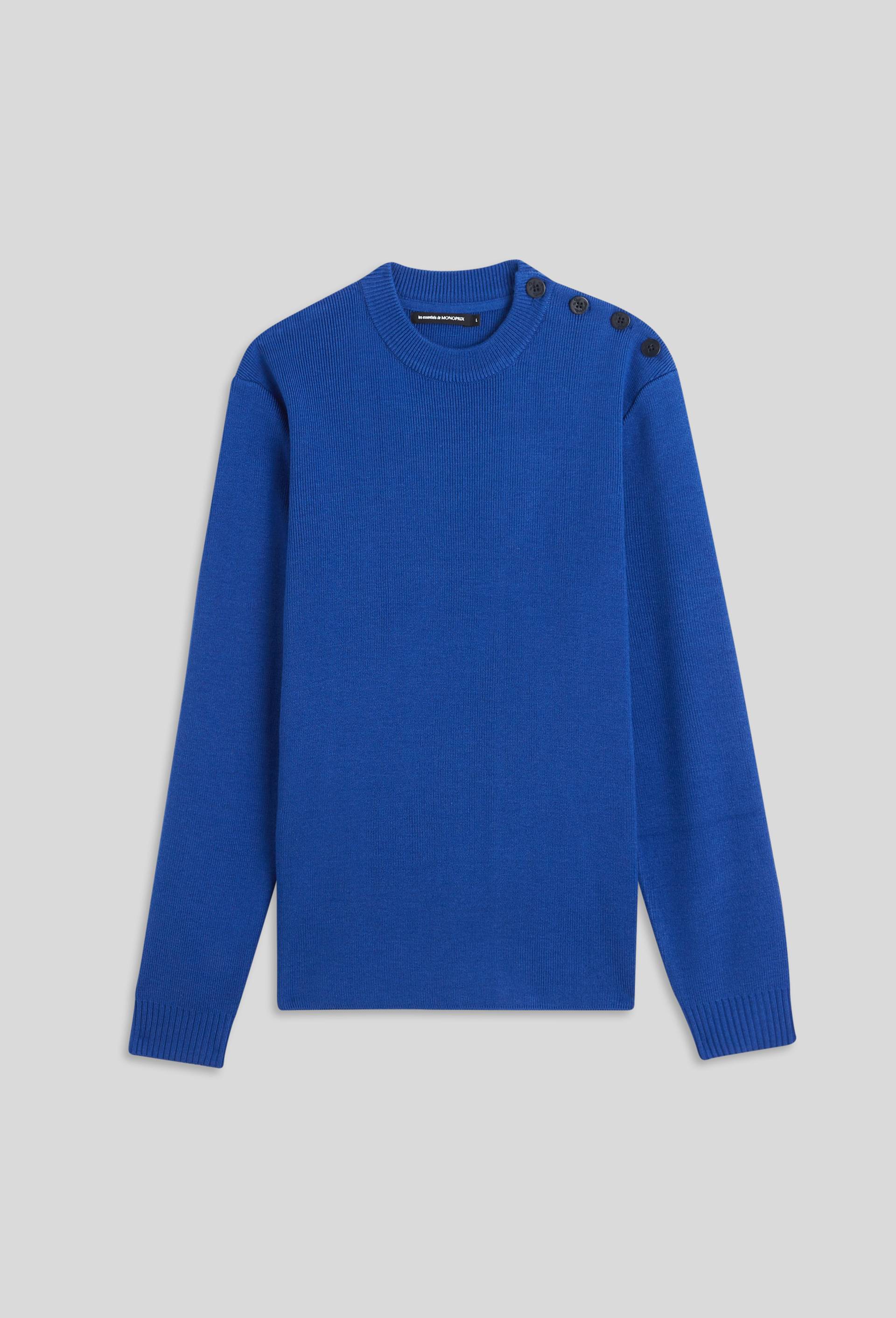 Pull contenant de la laine certifié Oekotex, Bleu, large image number 2.0