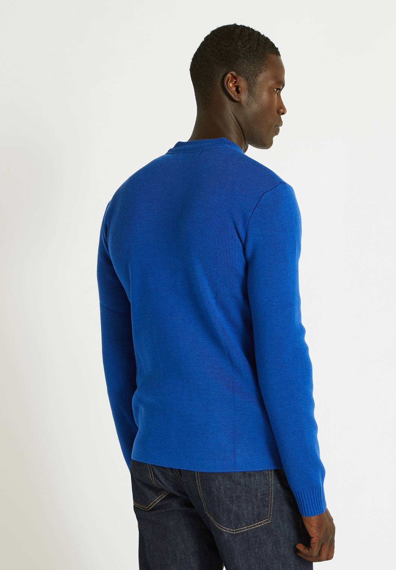 Pull contenant de la laine certifié Oekotex, Bleu, large image number 4