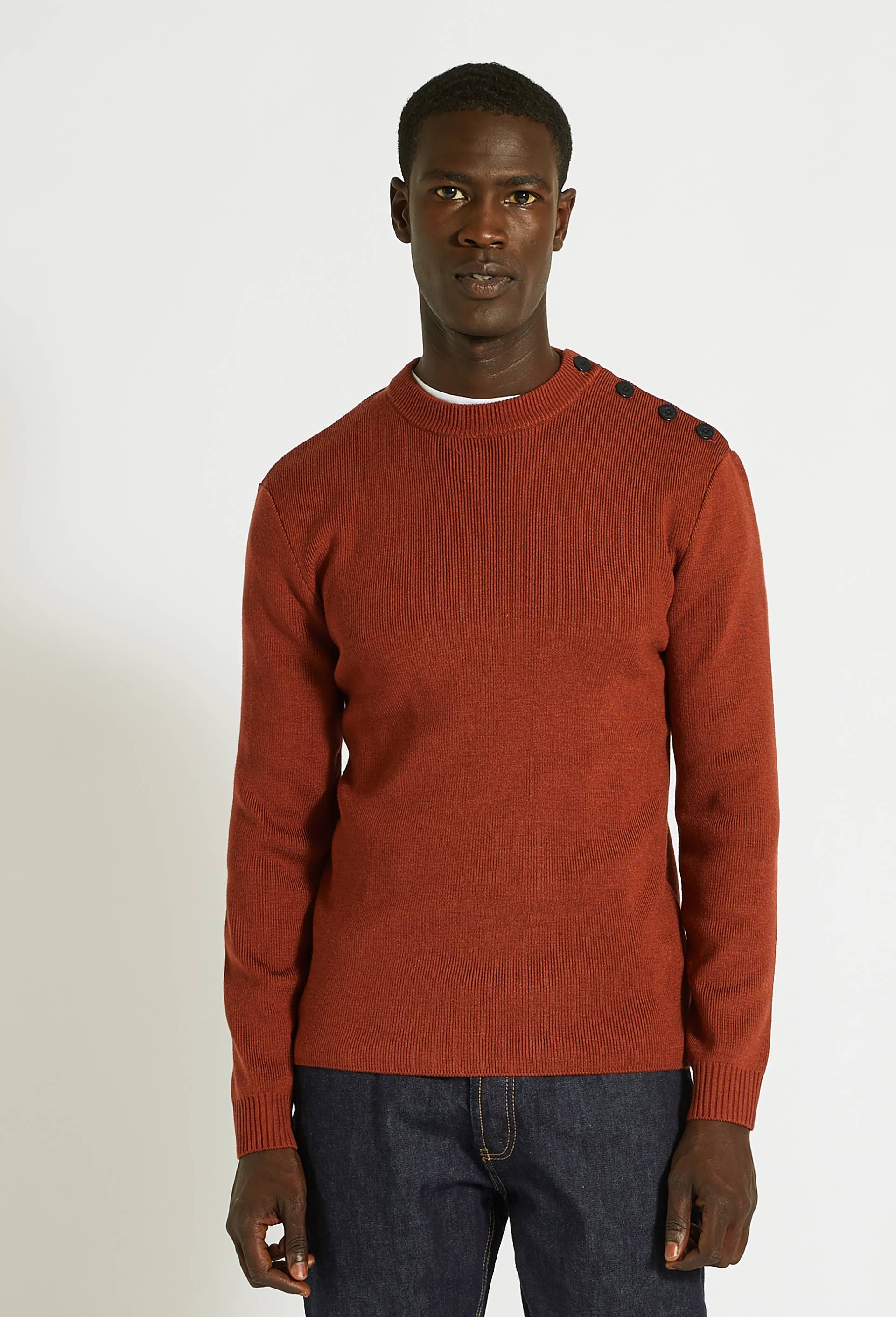 Pull contenant de la laine certifié Oekotex, Brun, swatch image
