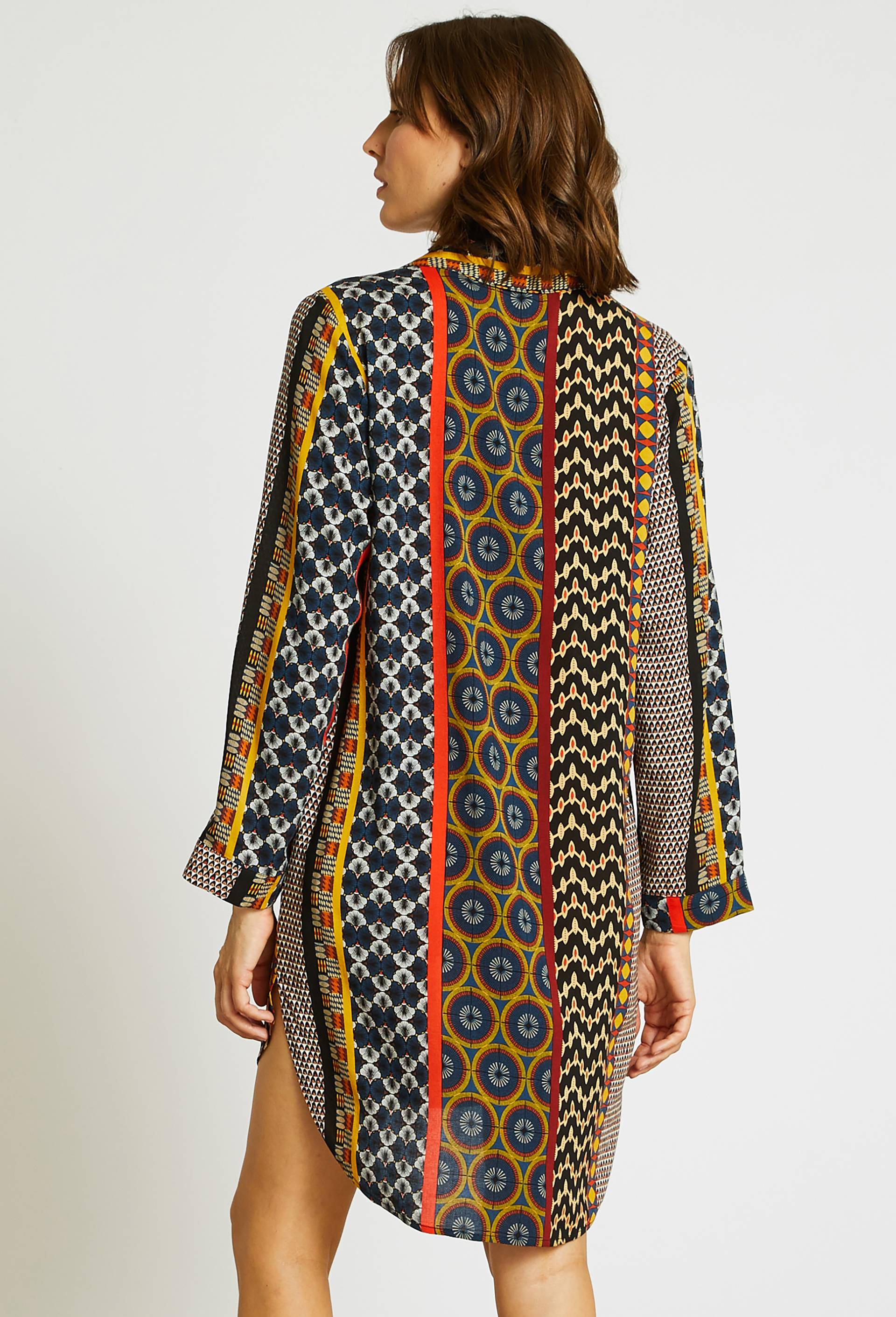 Chemise de nuit manches 3/4 en viscose ECOVERO, Noir, large image number 3