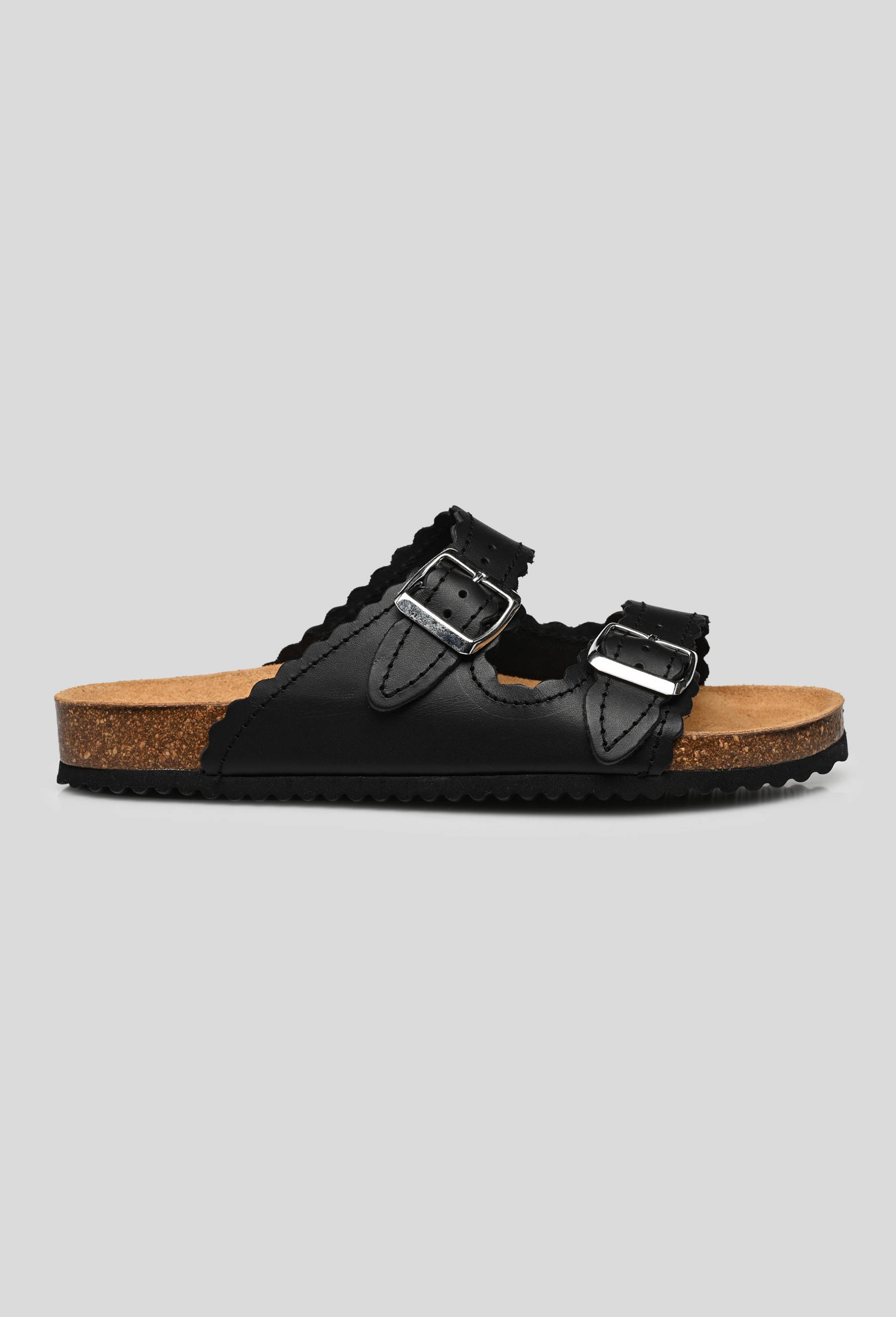 Sandales, cuir responsable, Noir, large image number 0.0