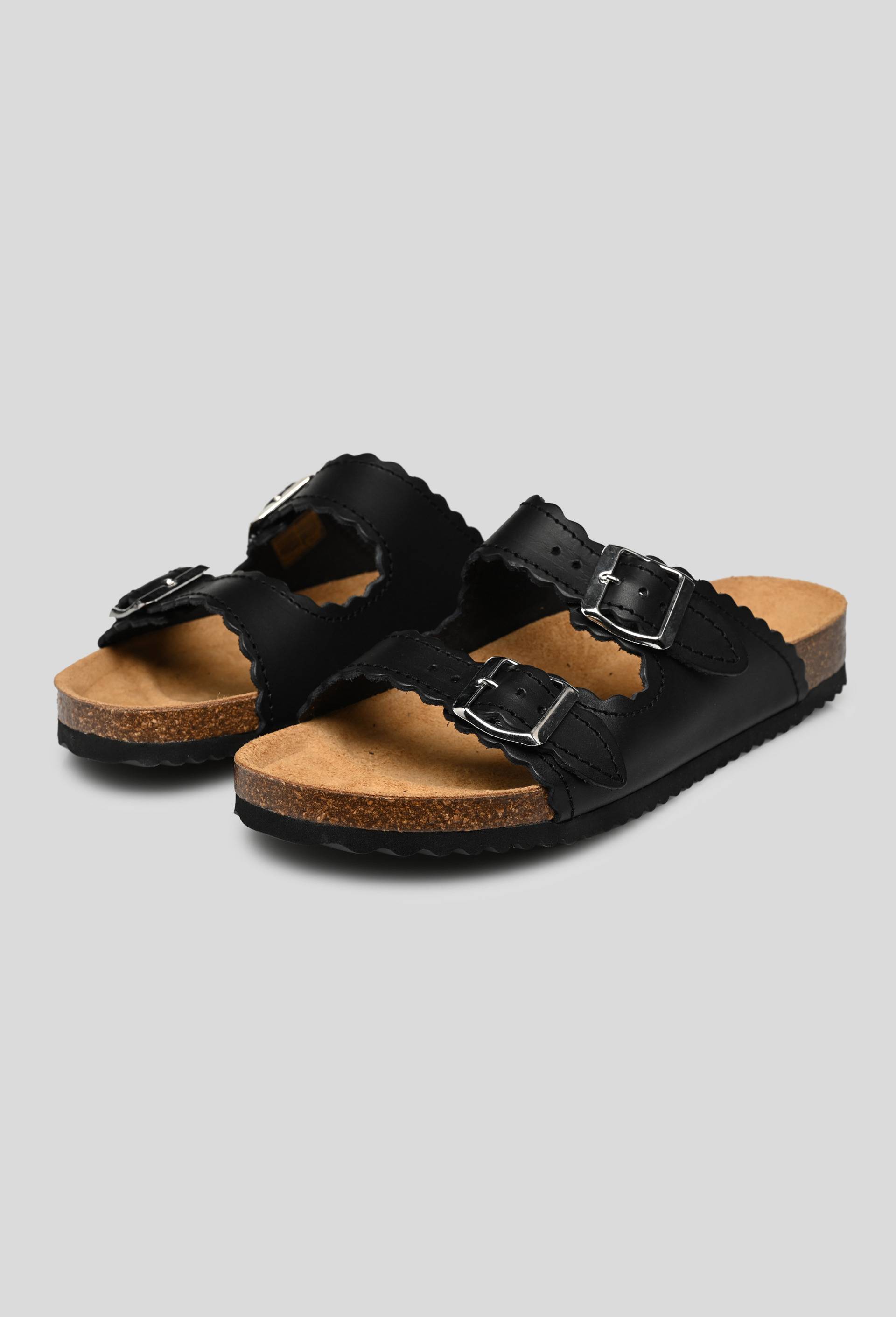 Sandales, cuir responsable, Noir, large image number 1