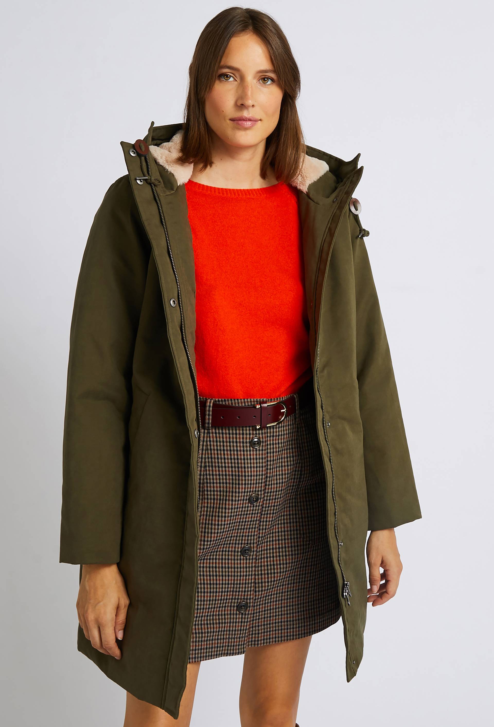 Parka doublure sherpa, Vert foncé, large image number 0.0