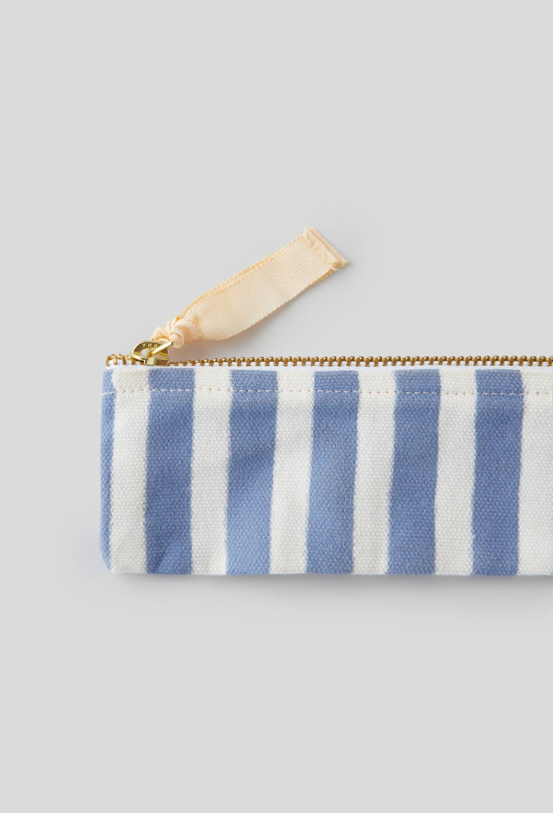 Mini trousse rayée, Bleu, large image number 1