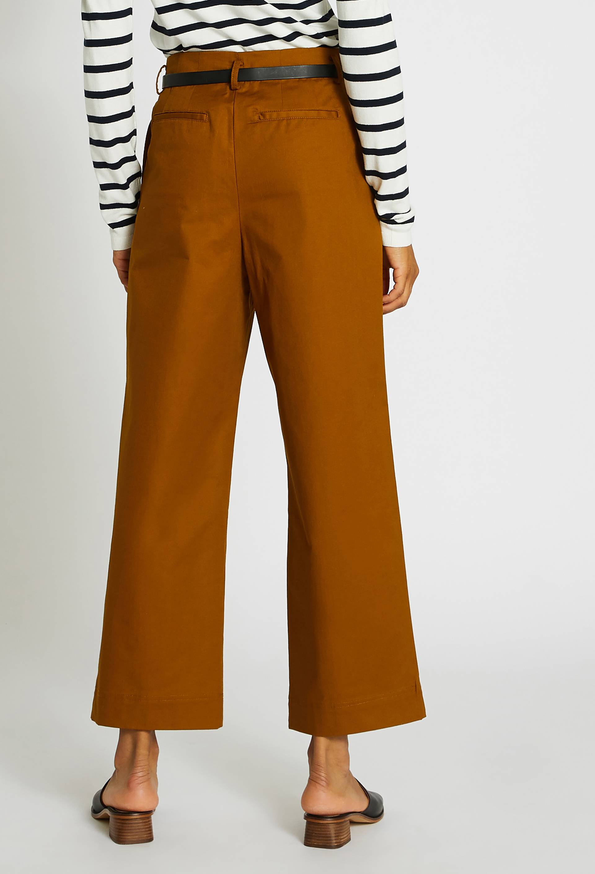 Pantalon flare en coton, Brun clair, large image number 2