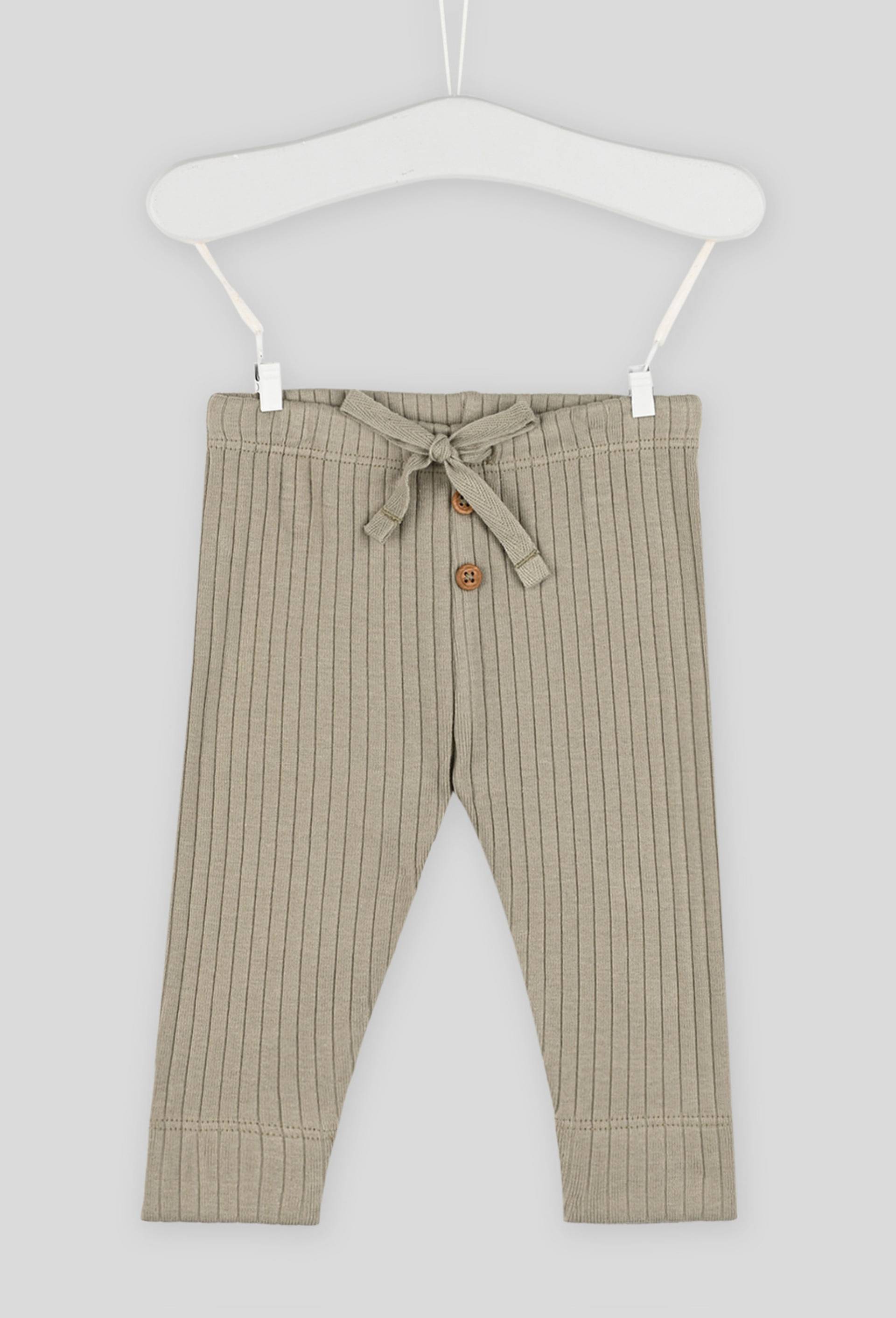 Legging mixte uni, en coton BIO, Vert clair, large image number 0.0