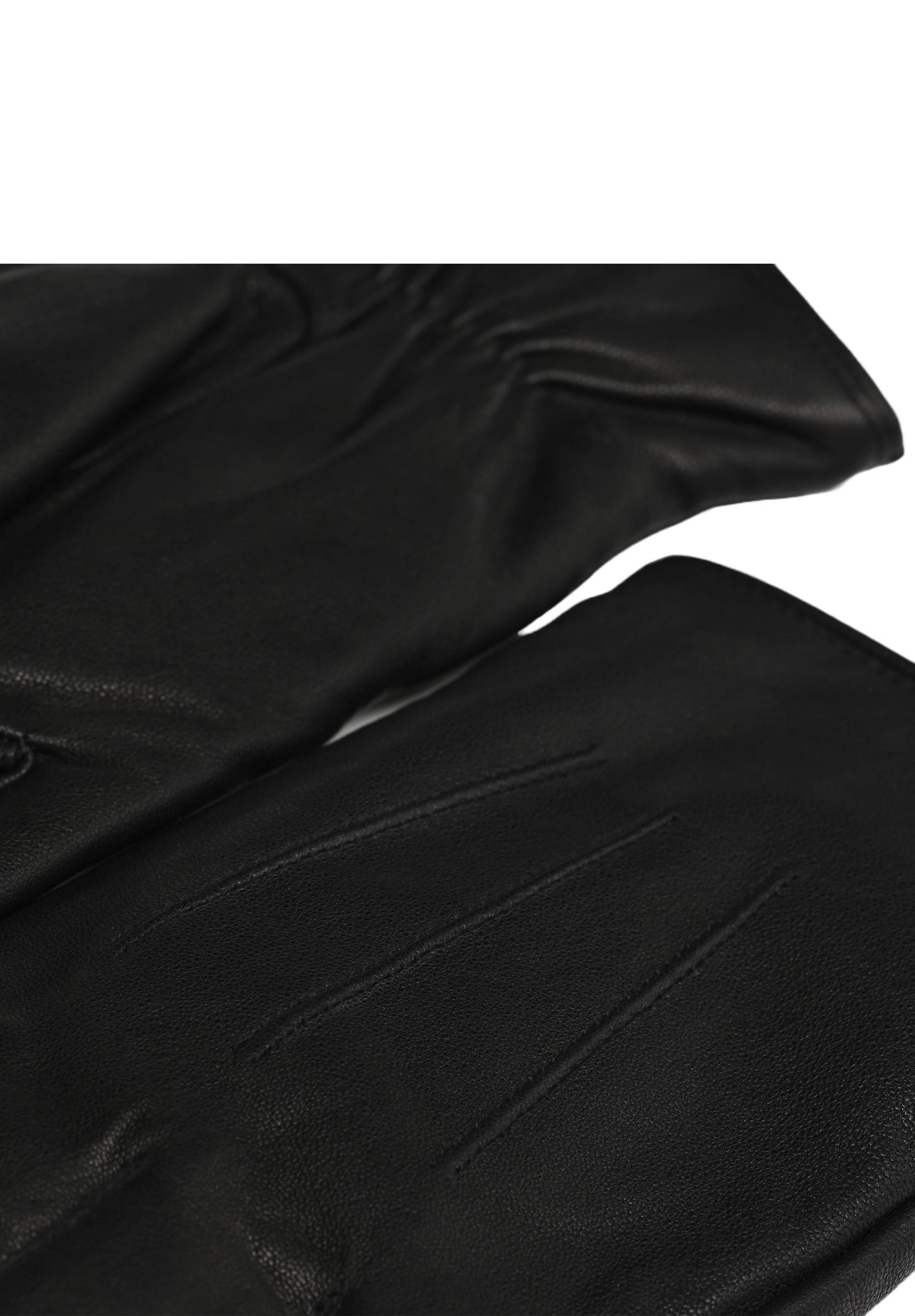 Gants tactiles en cuir, Noir, large image number 4
