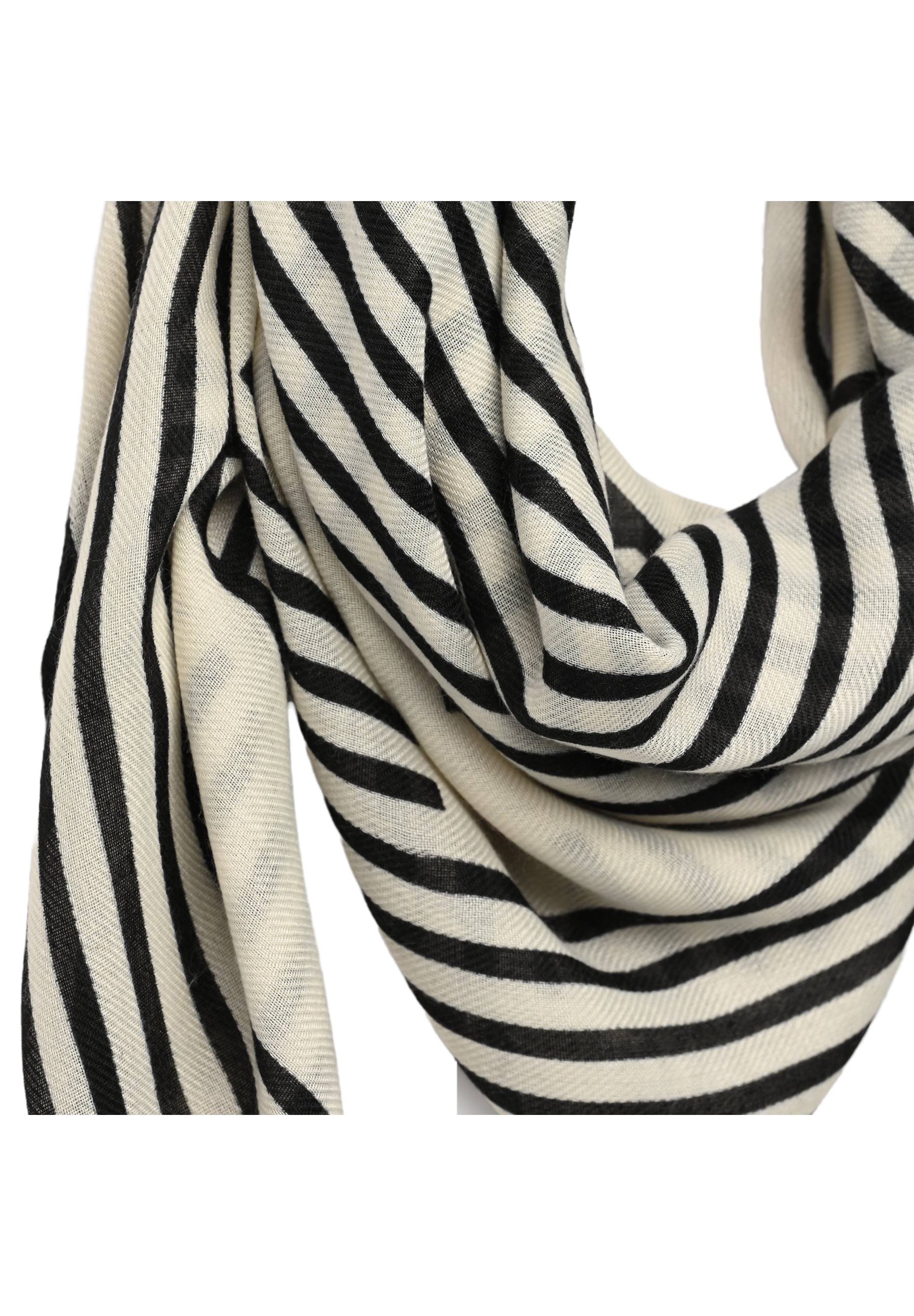 Carré imprimé géométrique certifié OEKOTEX, Ecru, large image number 5