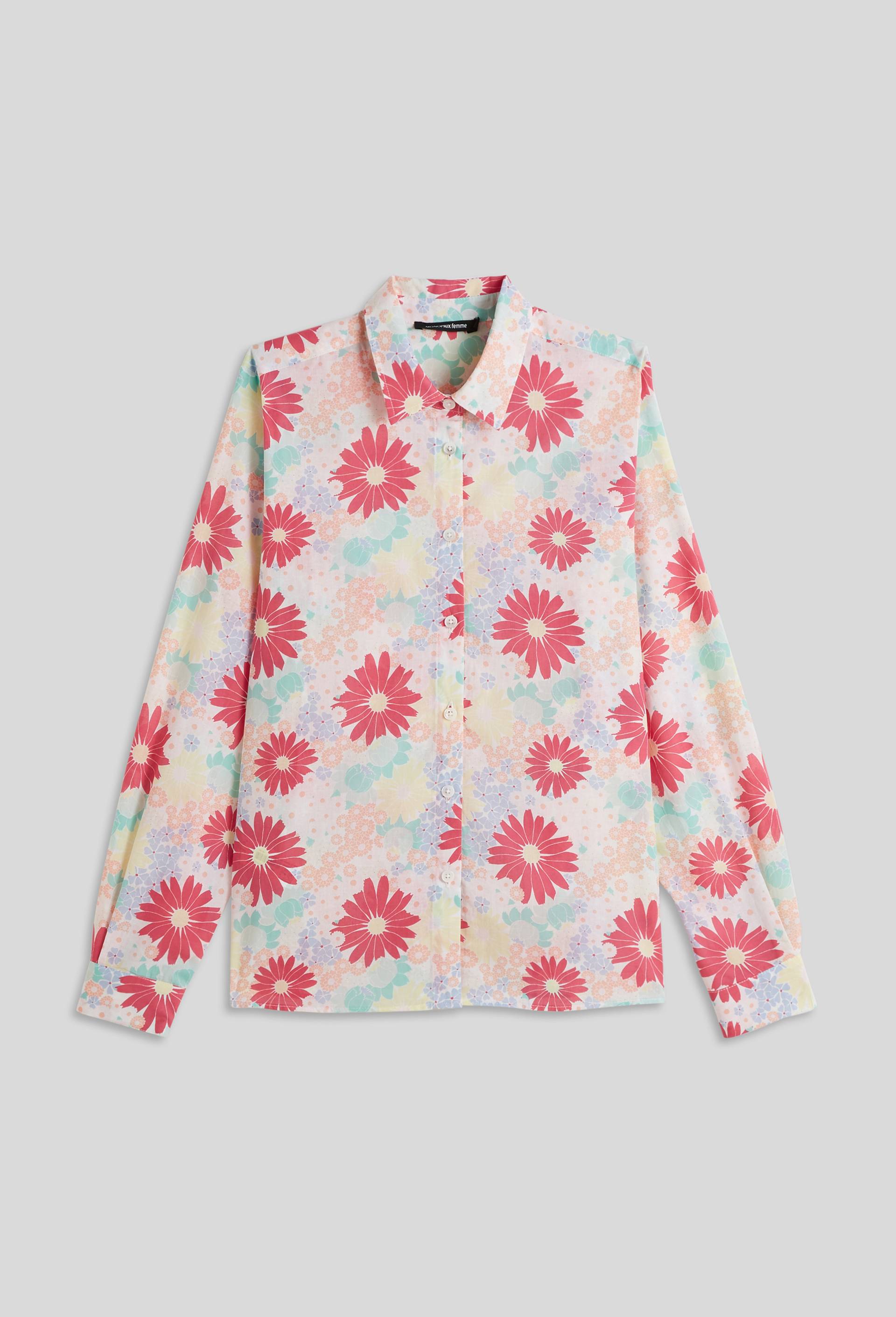 Chemise en coton imprimée, Rose clair, large image number 2