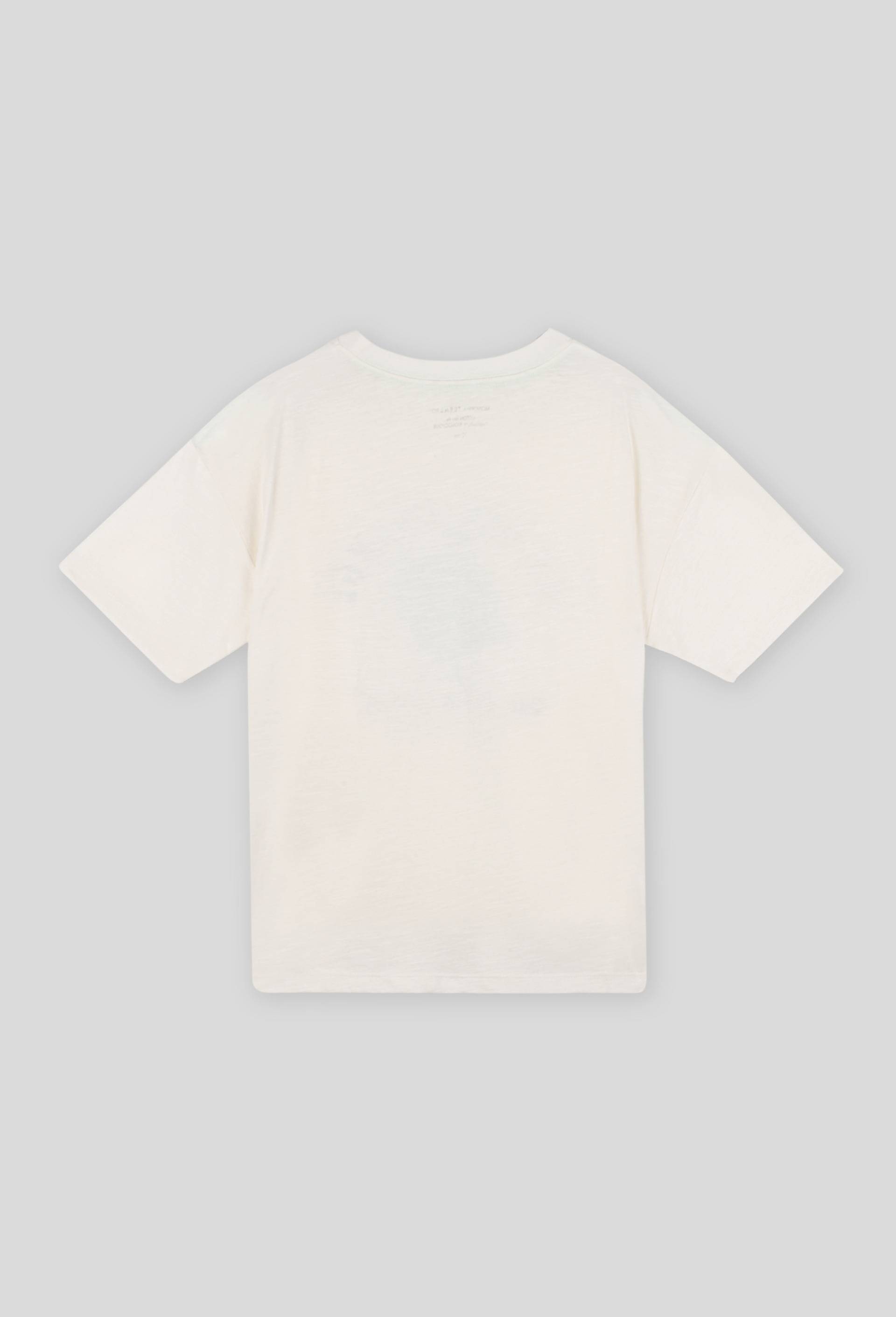 T-shirt manches courtes imprimé en coton BIO, Ecru, large image number 1