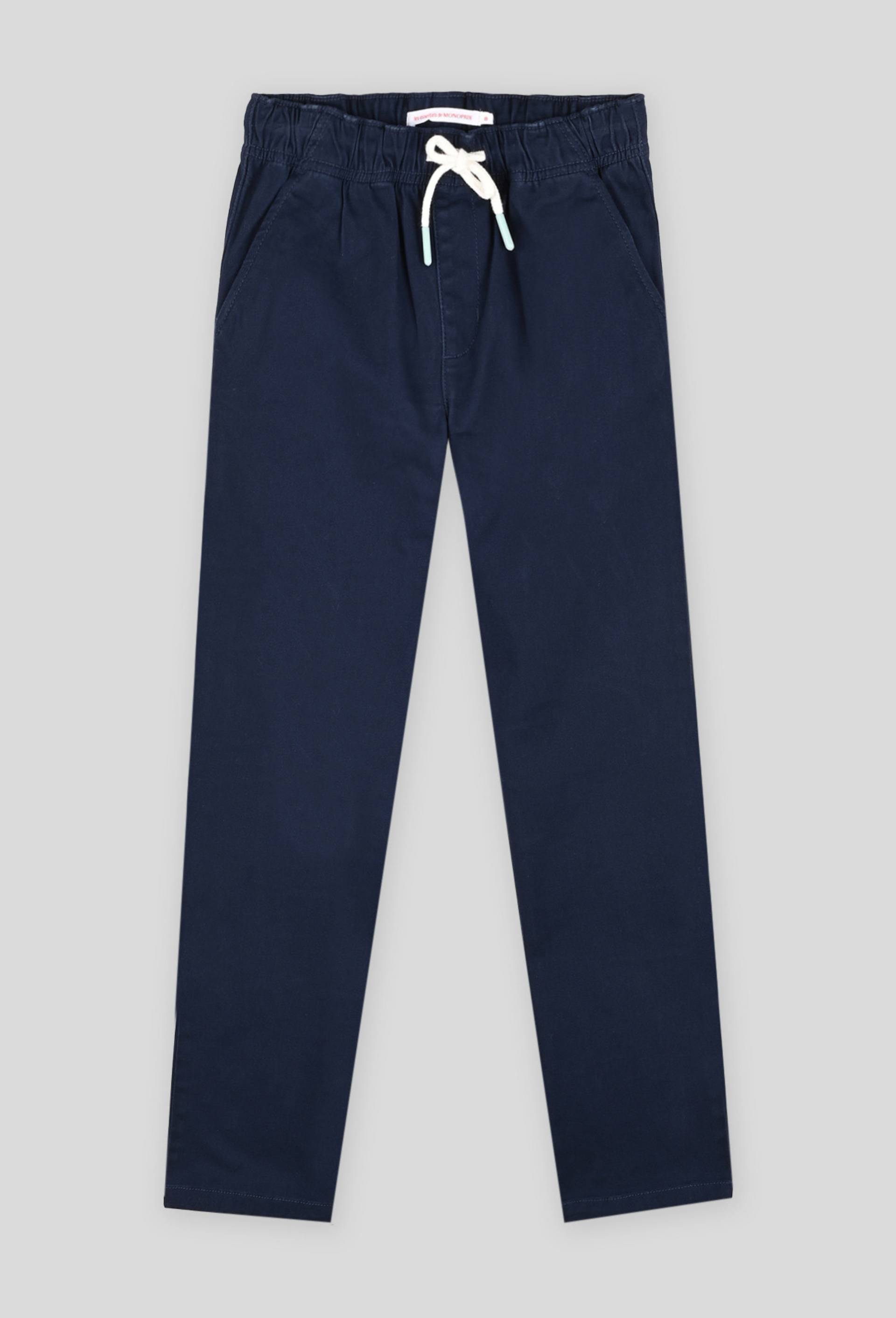 Pantalon élastique garçon certifié Oekotex, Bleu foncé, large image number 0