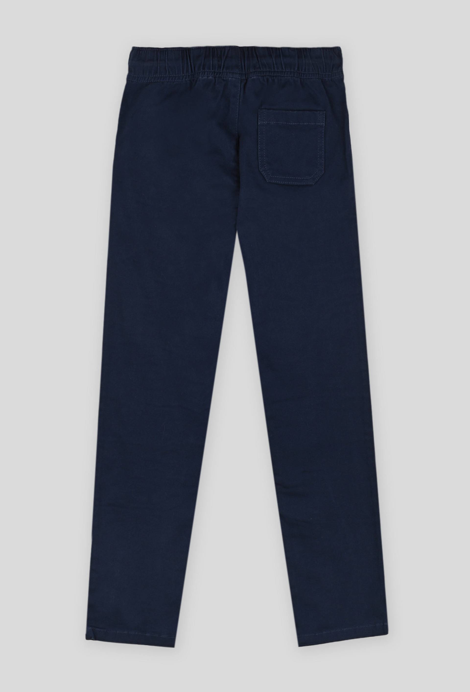 Pantalon élastique garçon certifié Oekotex, Bleu foncé, large image number 1