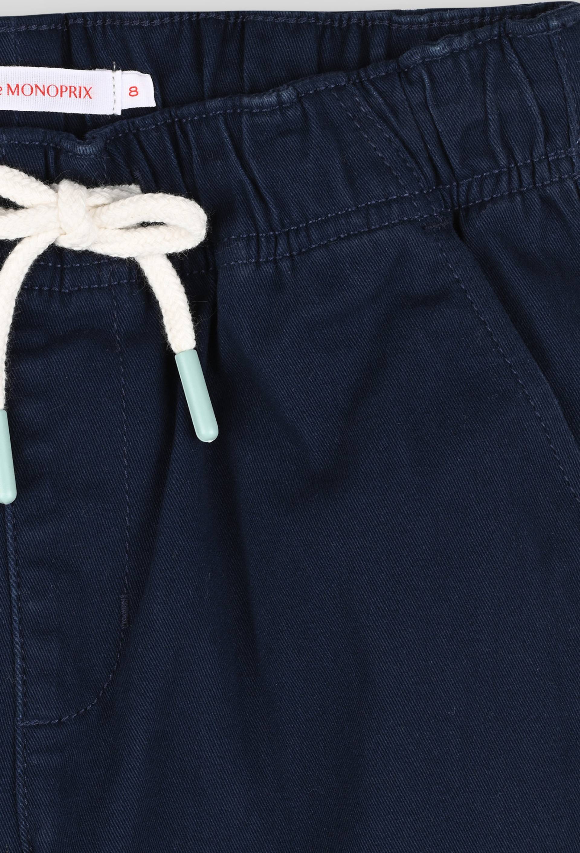 Pantalon élastique garçon certifié Oekotex, Bleu foncé, large image number 2.0