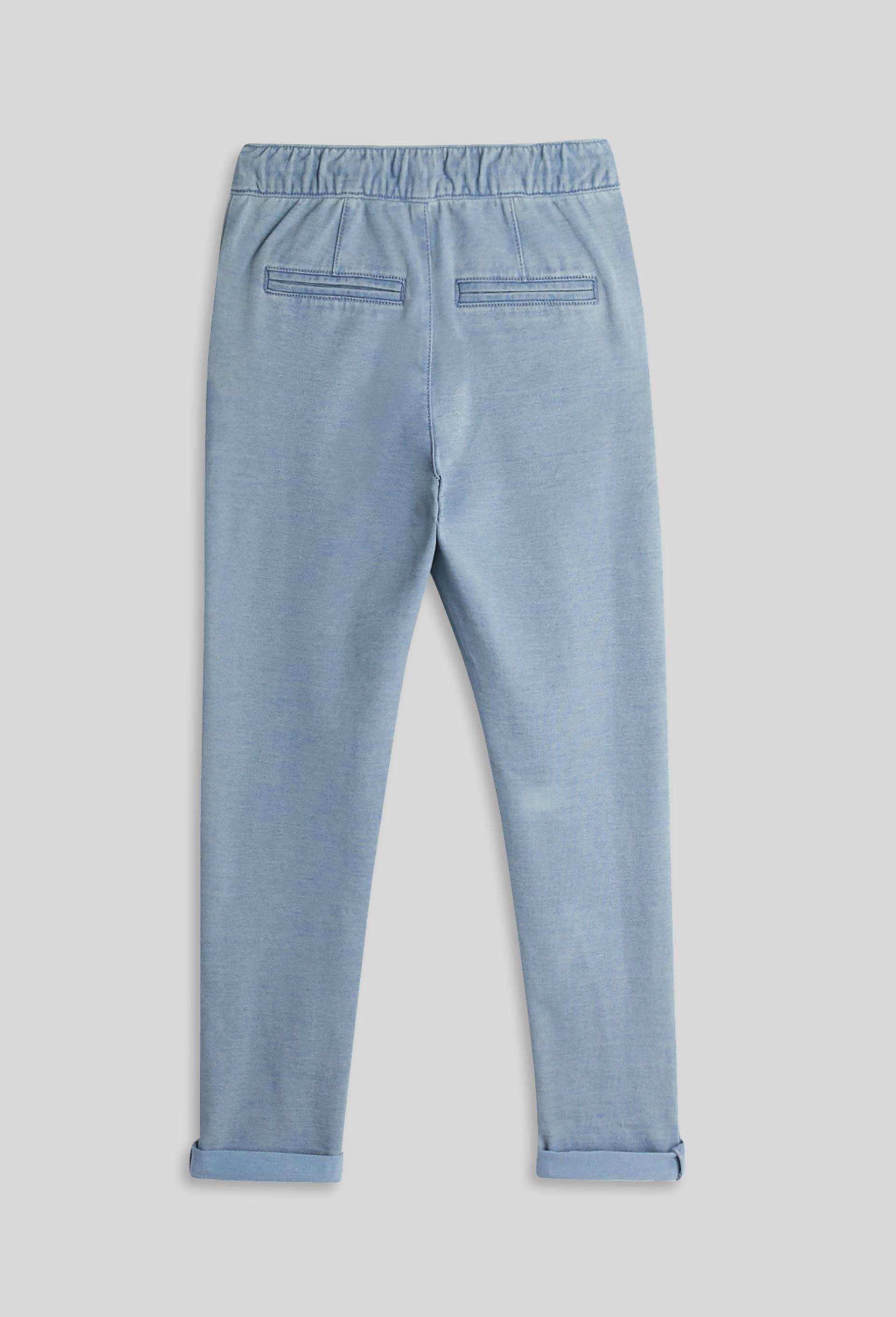 Pantalon élastique façon jean garçon, Bleu, large image number 2