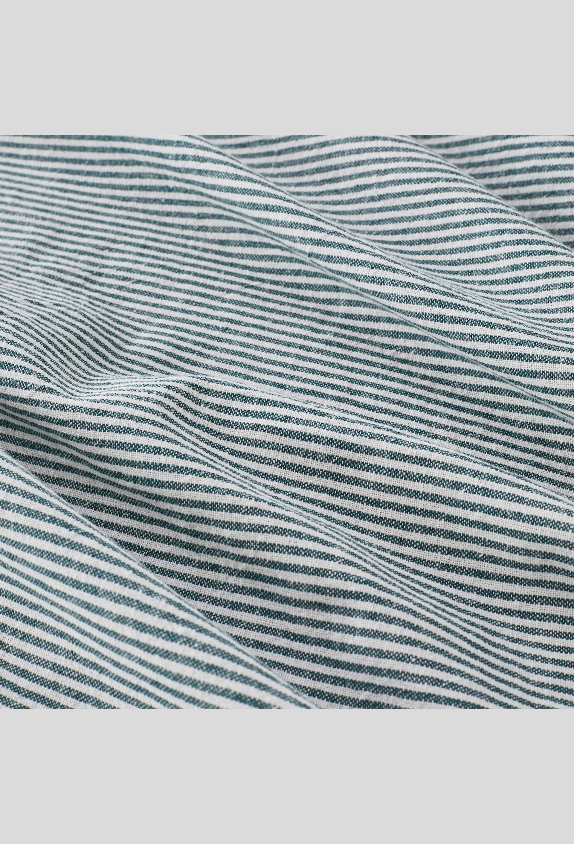 Nappe à rayures, vert foncé, 170x250cm, 92% coton, 8% lin, Vert foncé, large image number 1