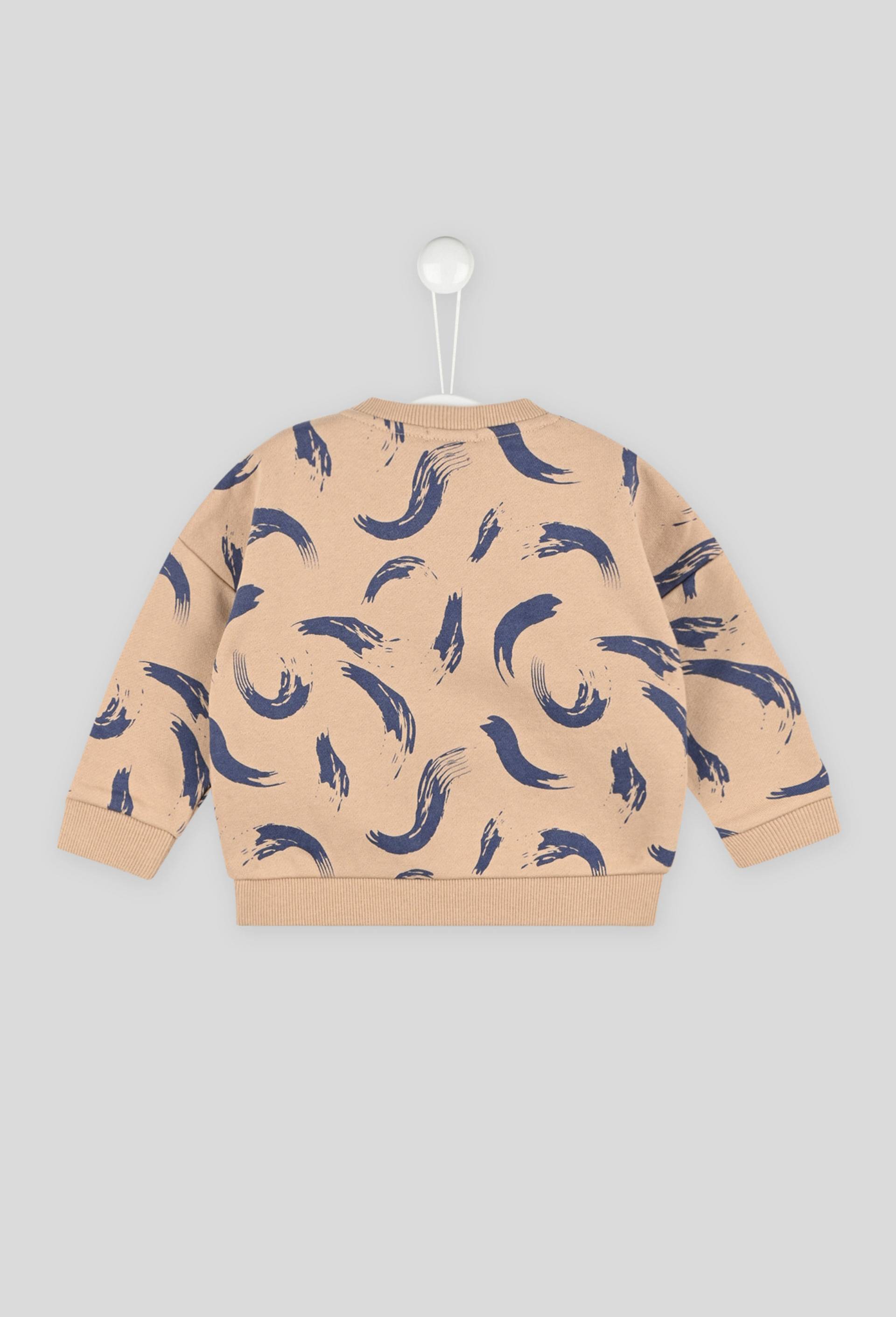 Sweat manches longues imprim{, Beige, large image number 1.0