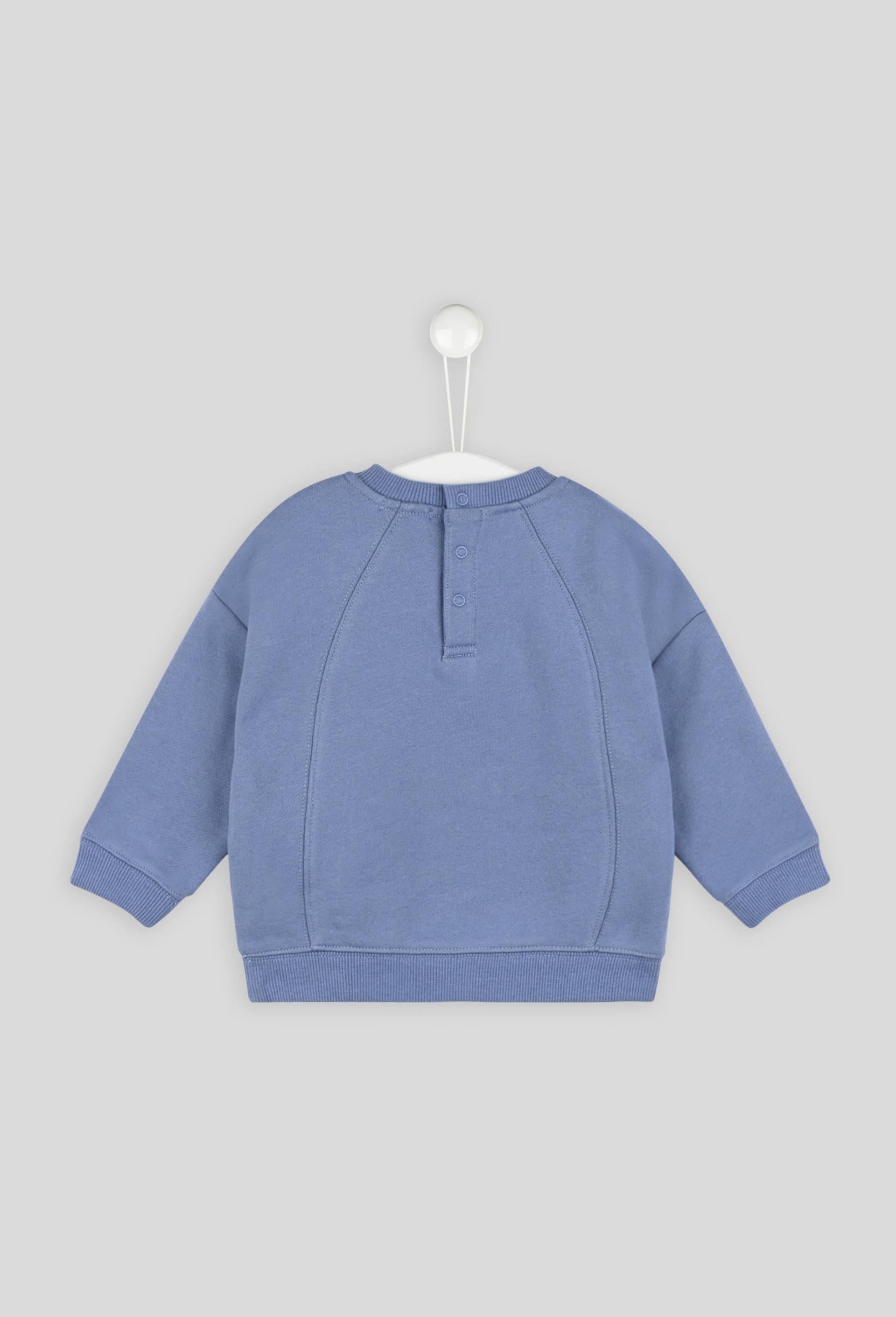 Sweat brod{ mancheslongues, Bleu, large image number 1