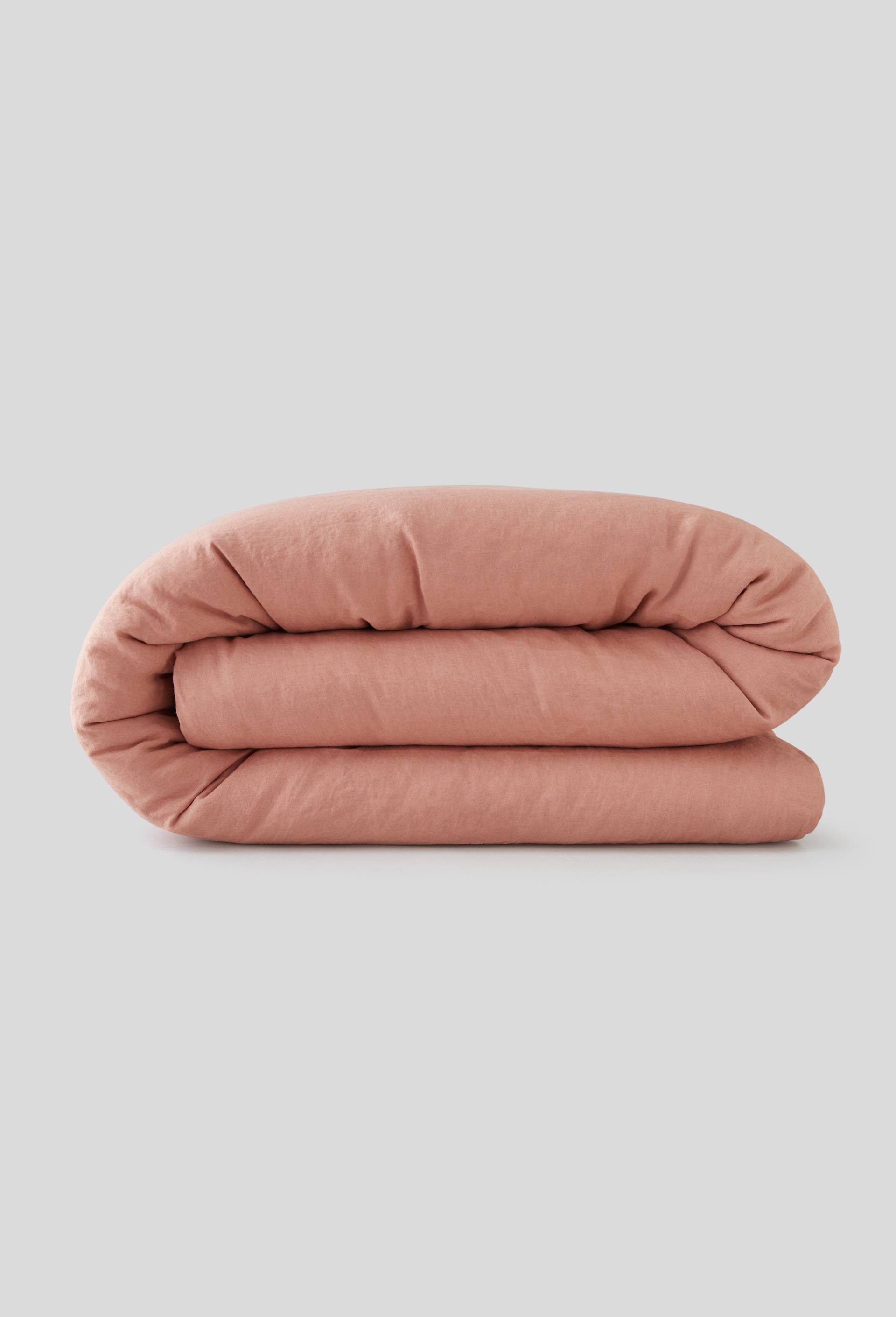 Housse de couette en lin naturel, 240cm, Rose clair, large image number 0.0