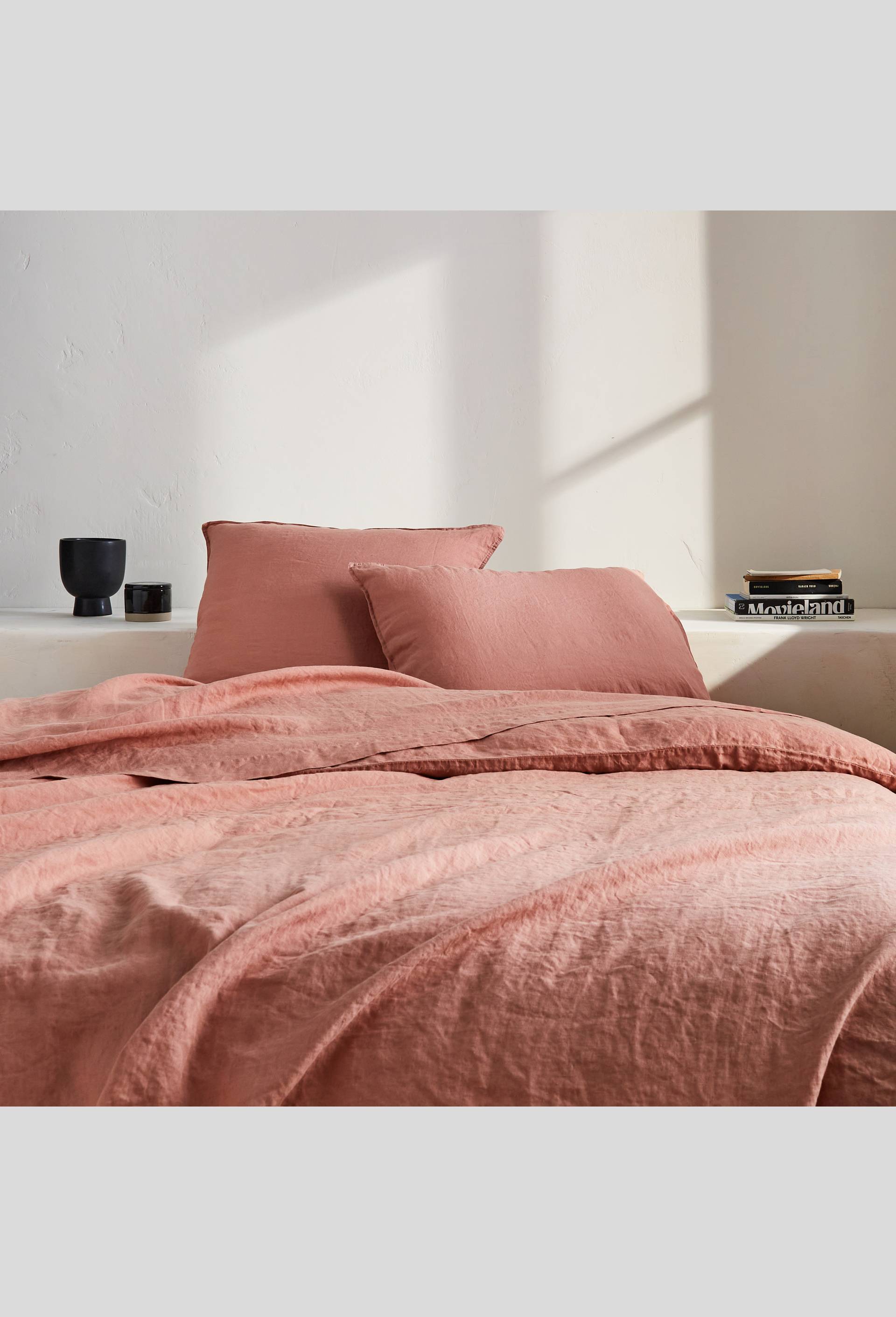 Housse de couette en lin naturel, 240cm, Rose clair, large image number 2.0