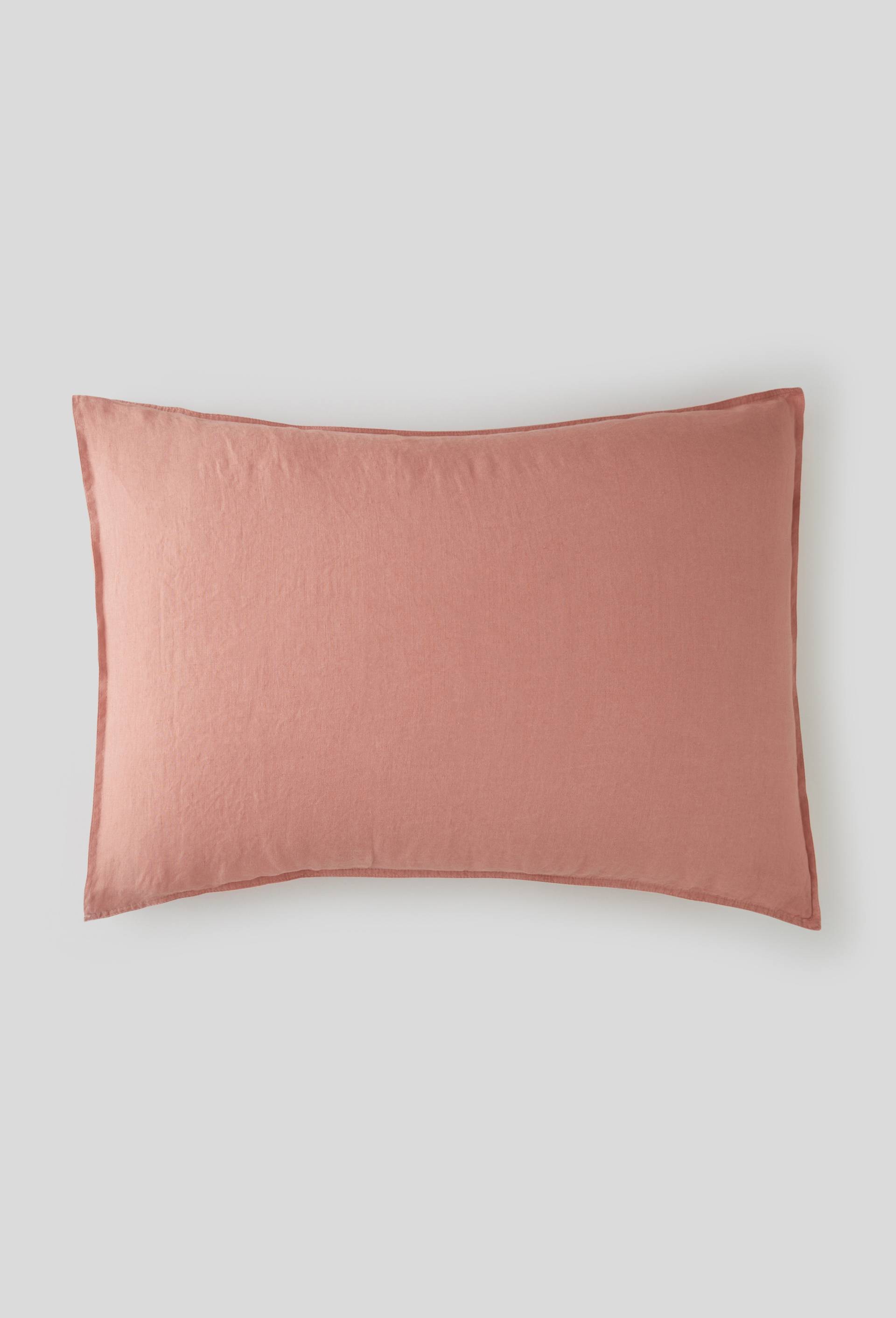Taie d oreiller rectangulaire en lin, Rose clair, large image number 0.0