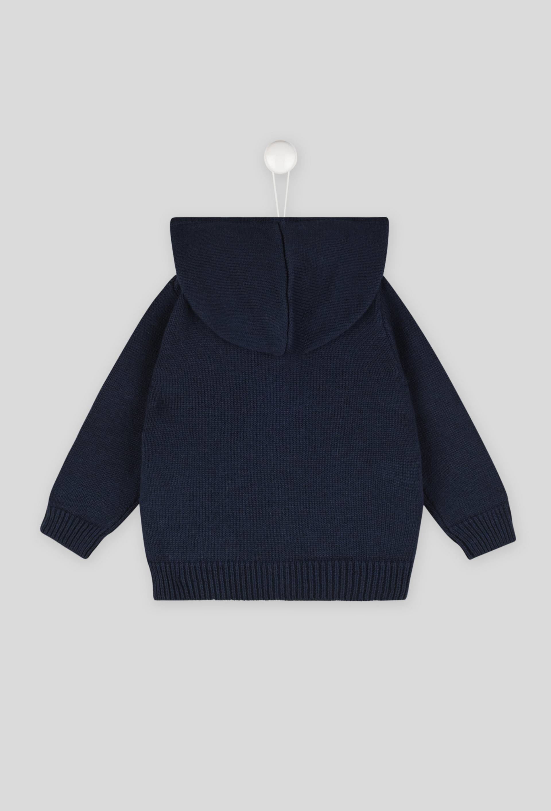 Pull zippé certifié Oekotex, Bleu foncé, large image number 1