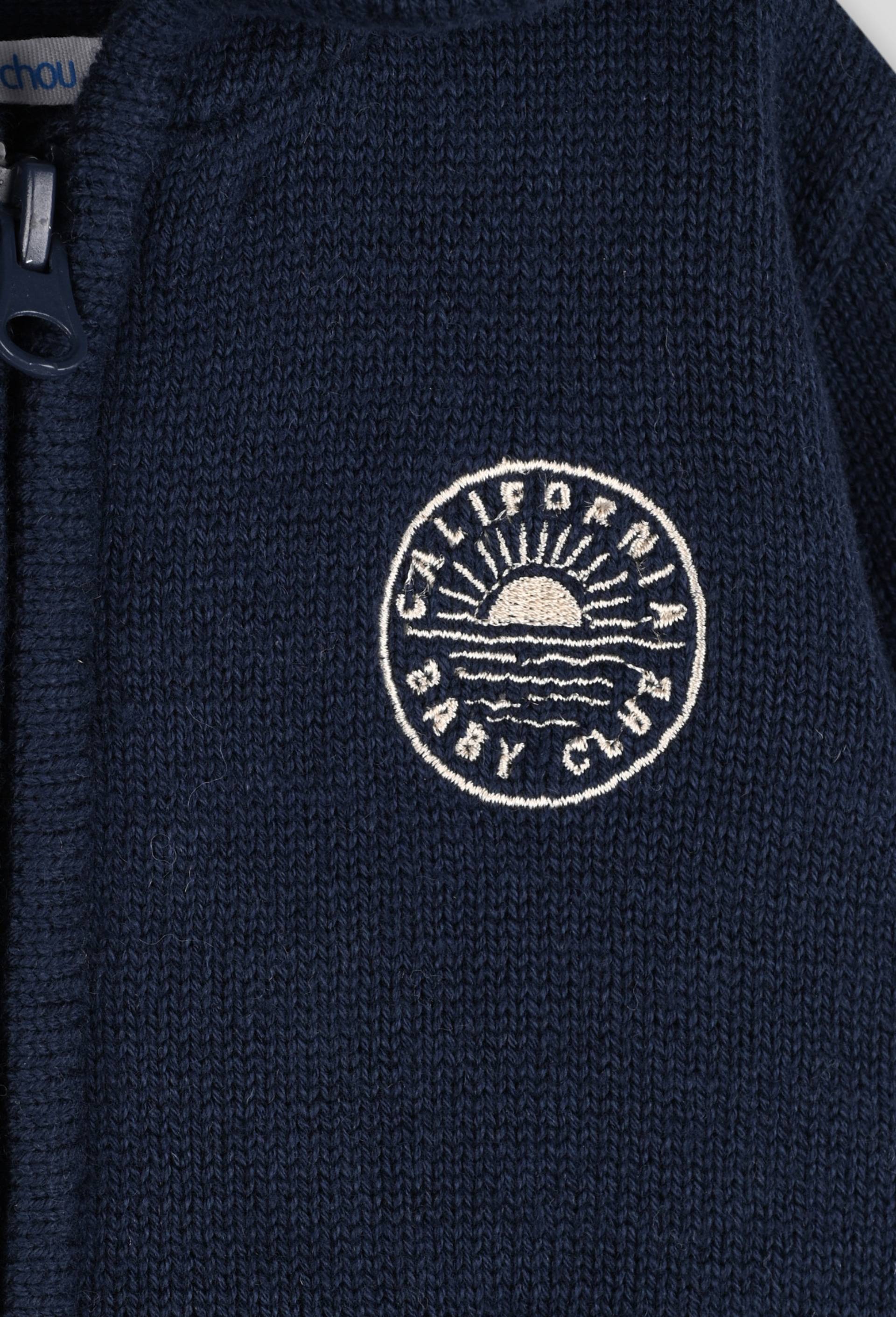 Pull zippé certifié Oekotex, Bleu foncé, large image number 2