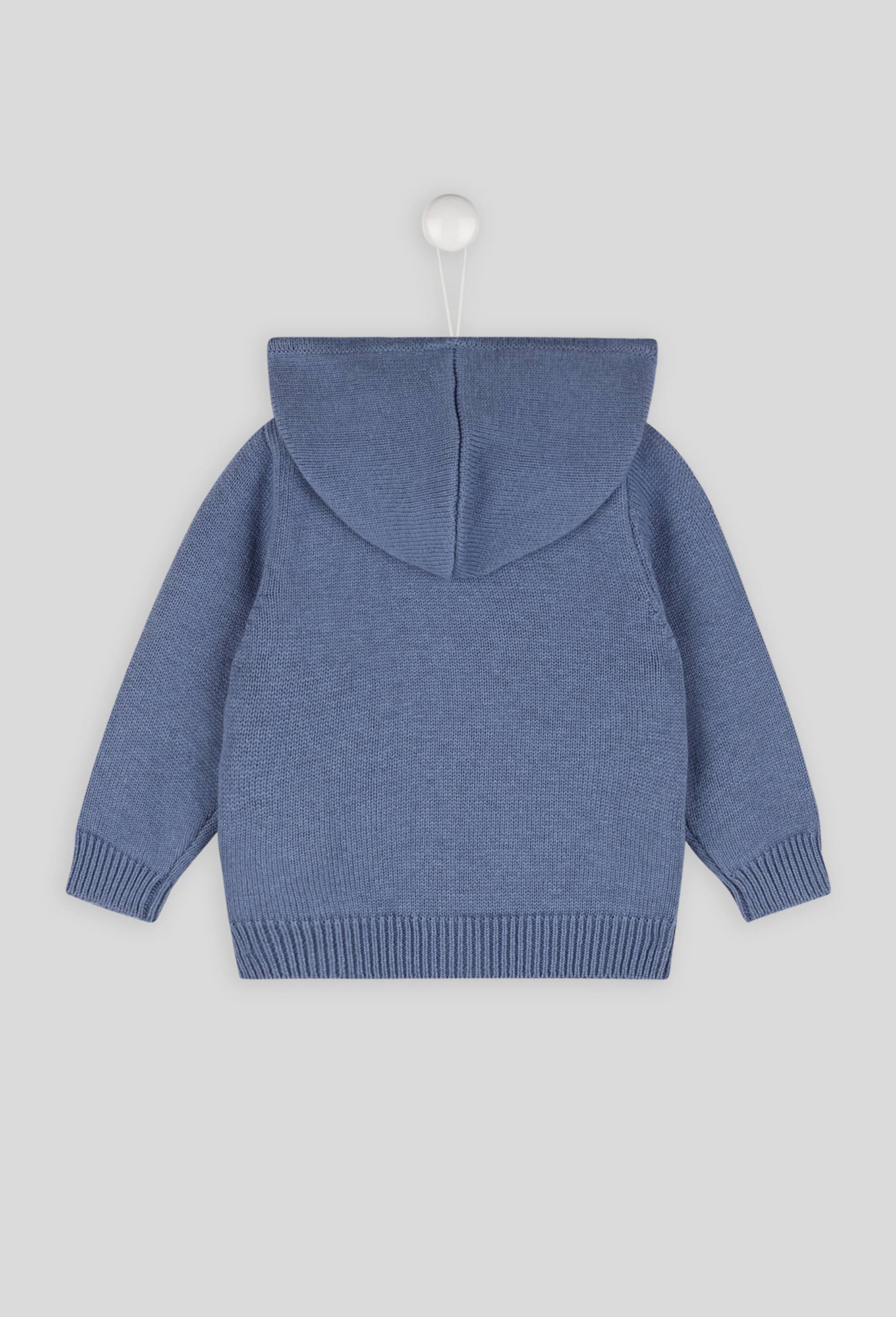 Pull zippé certifié Oekotex, Bleu, large image number 1