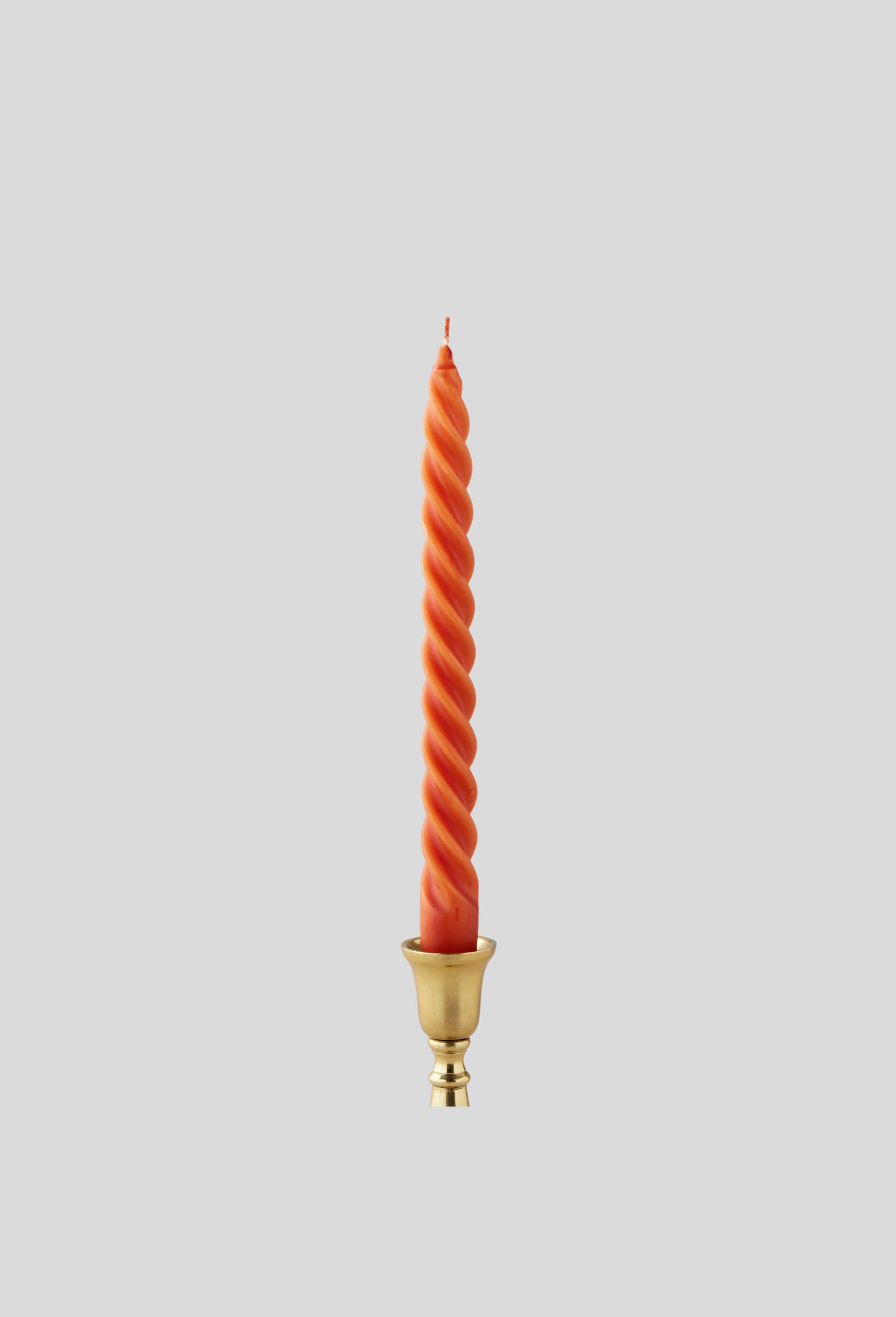 Bougie flambeau torsadée, Orange, large image number 0
