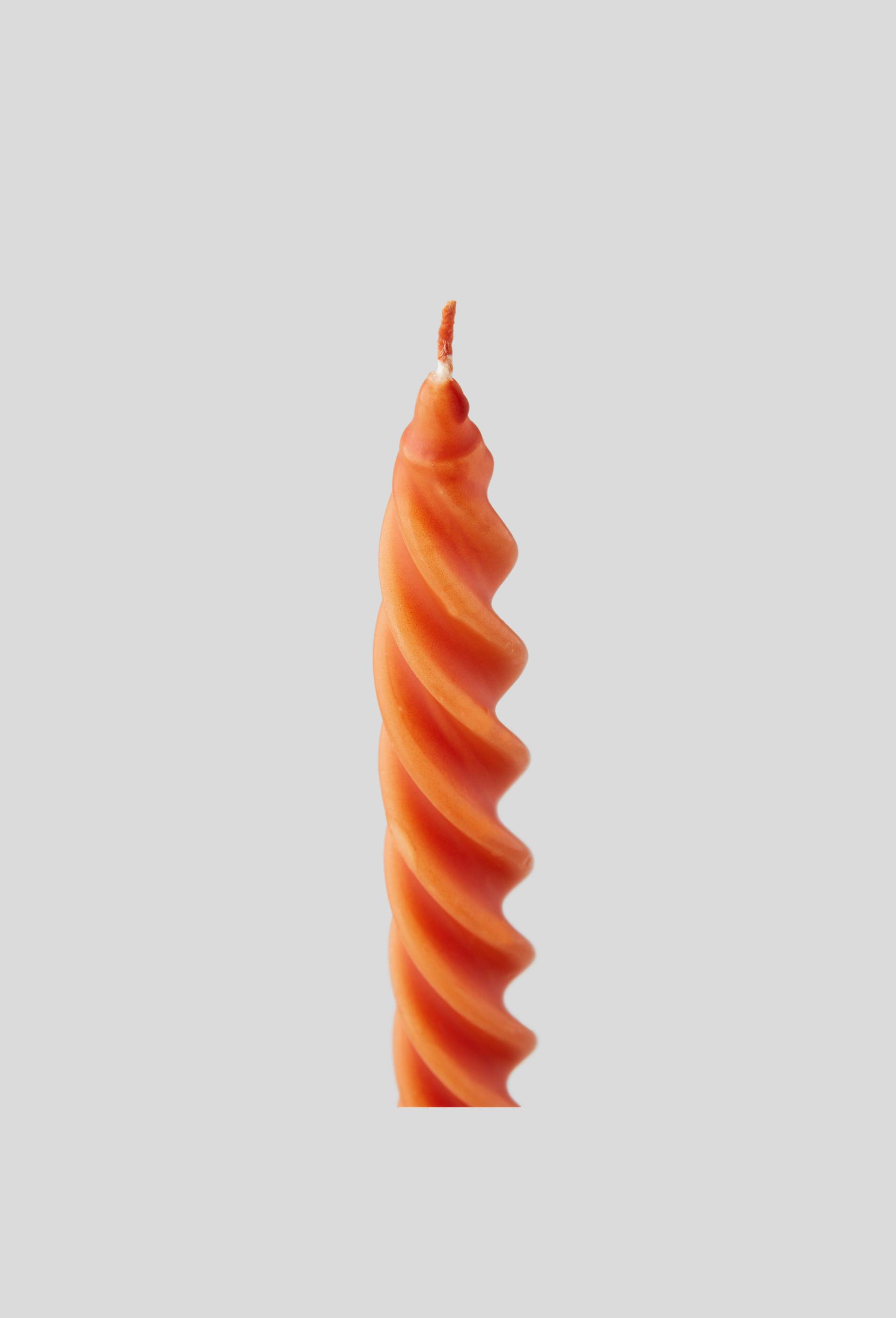 Bougie flambeau torsadée, Orange, large image number 1.0