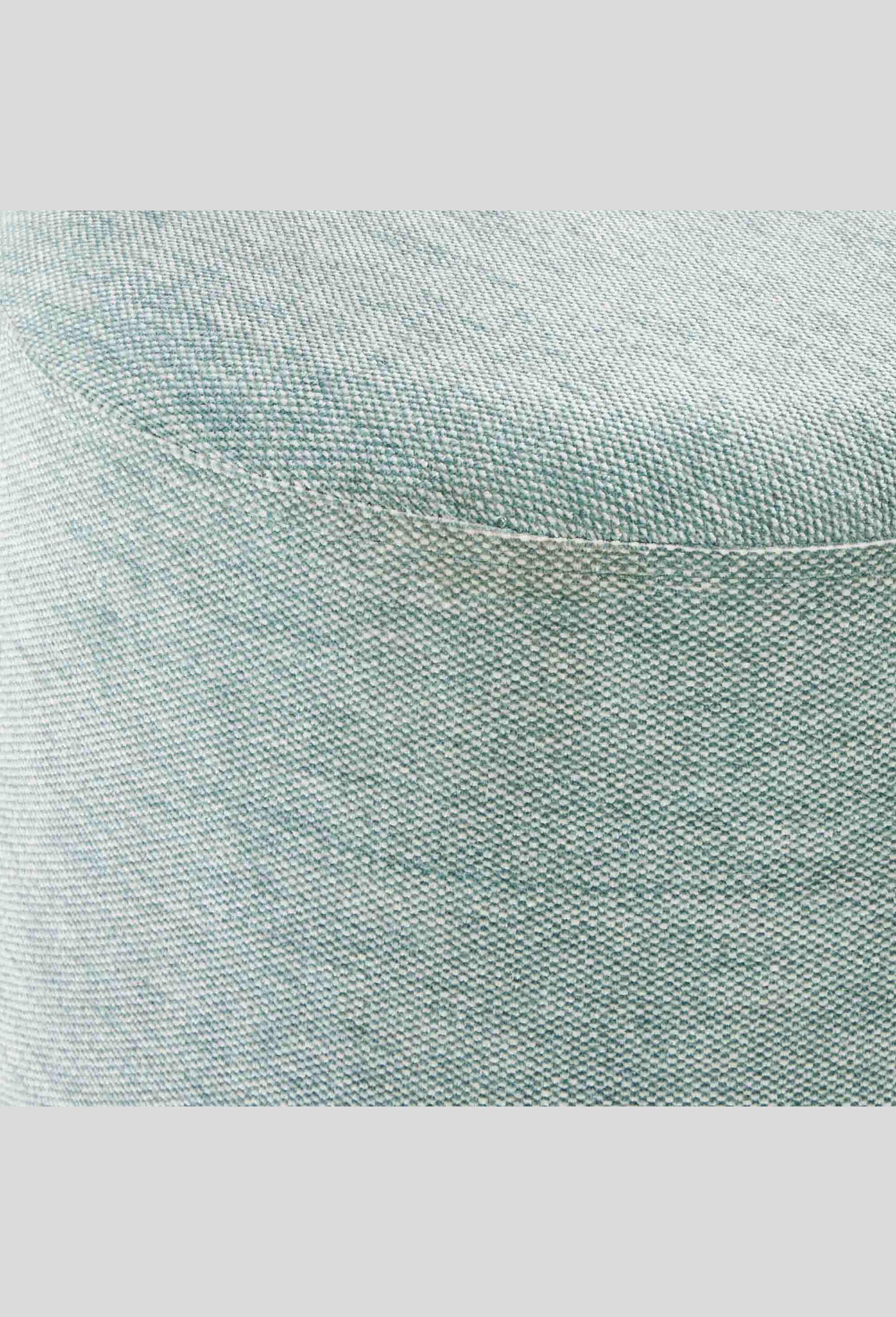 Pouf en velours, Bleu, large image number 1