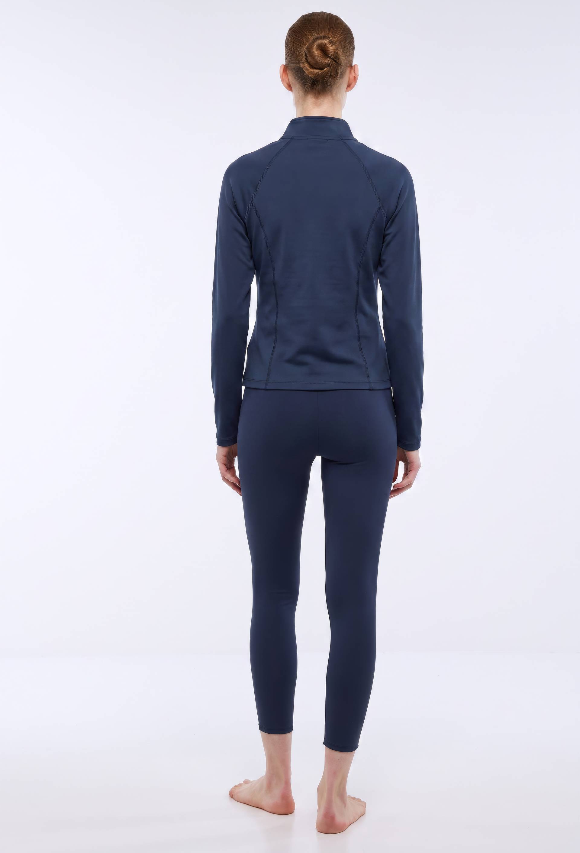 Legging de sport uni avec d&eacute;tail r&eacute;sille, Bleu fonc&eacute;, large image number 1
