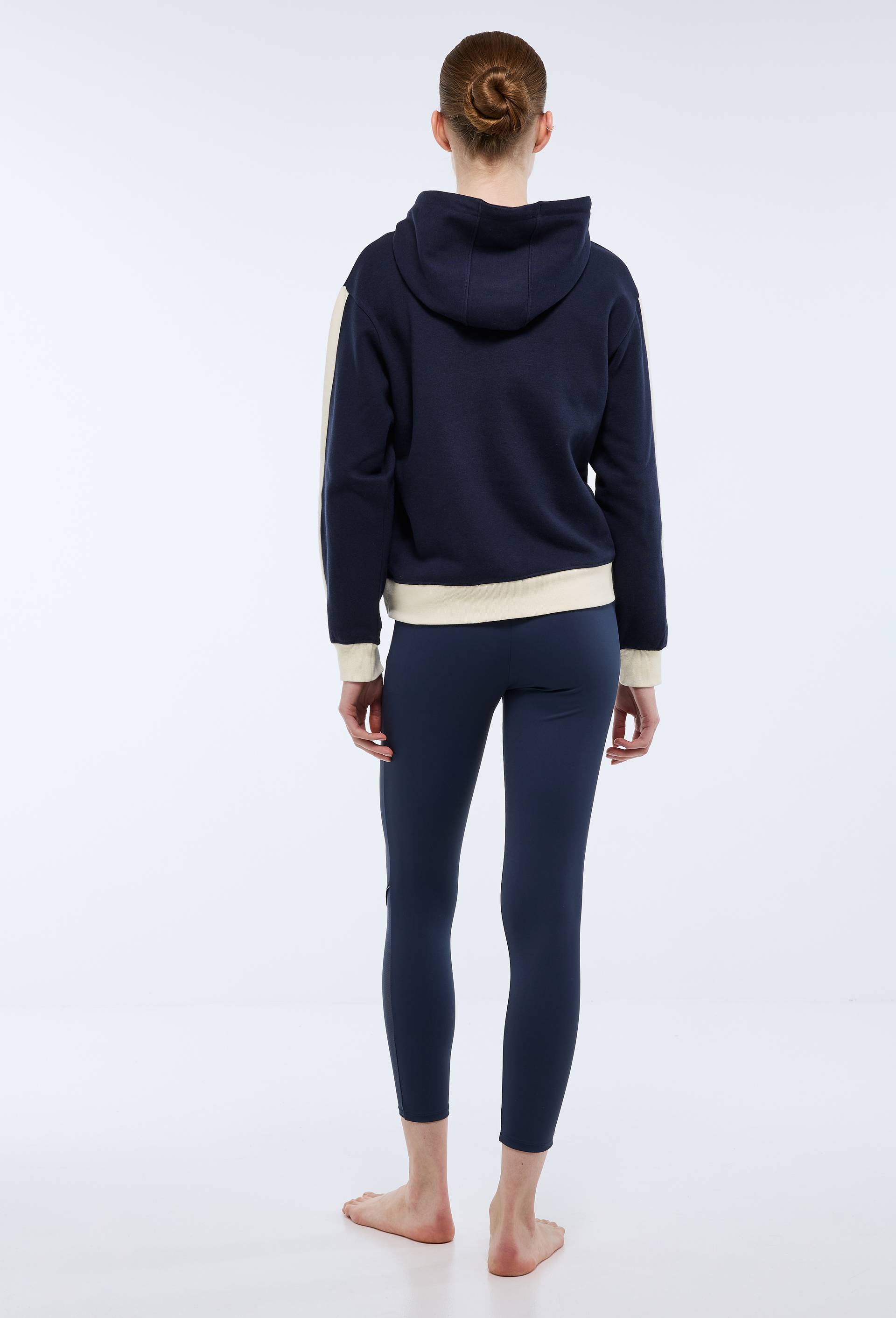 Legging de sport uni avec d&eacute;tail r&eacute;sille, Bleu fonc&eacute;, large image number 2
