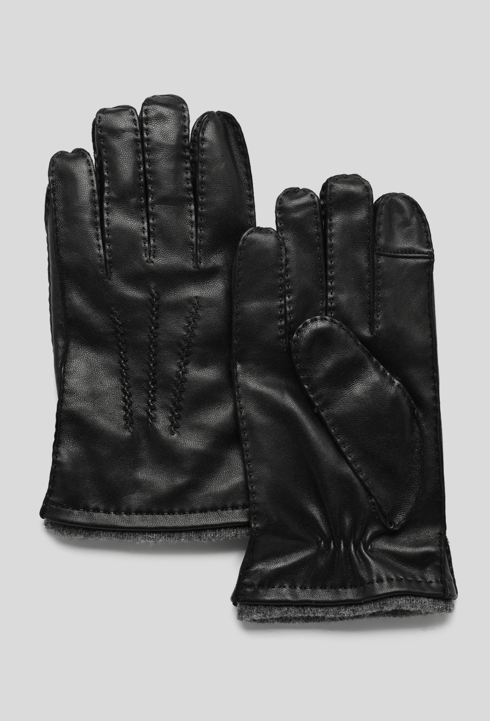Gants en cuir, Noir, large image number 0