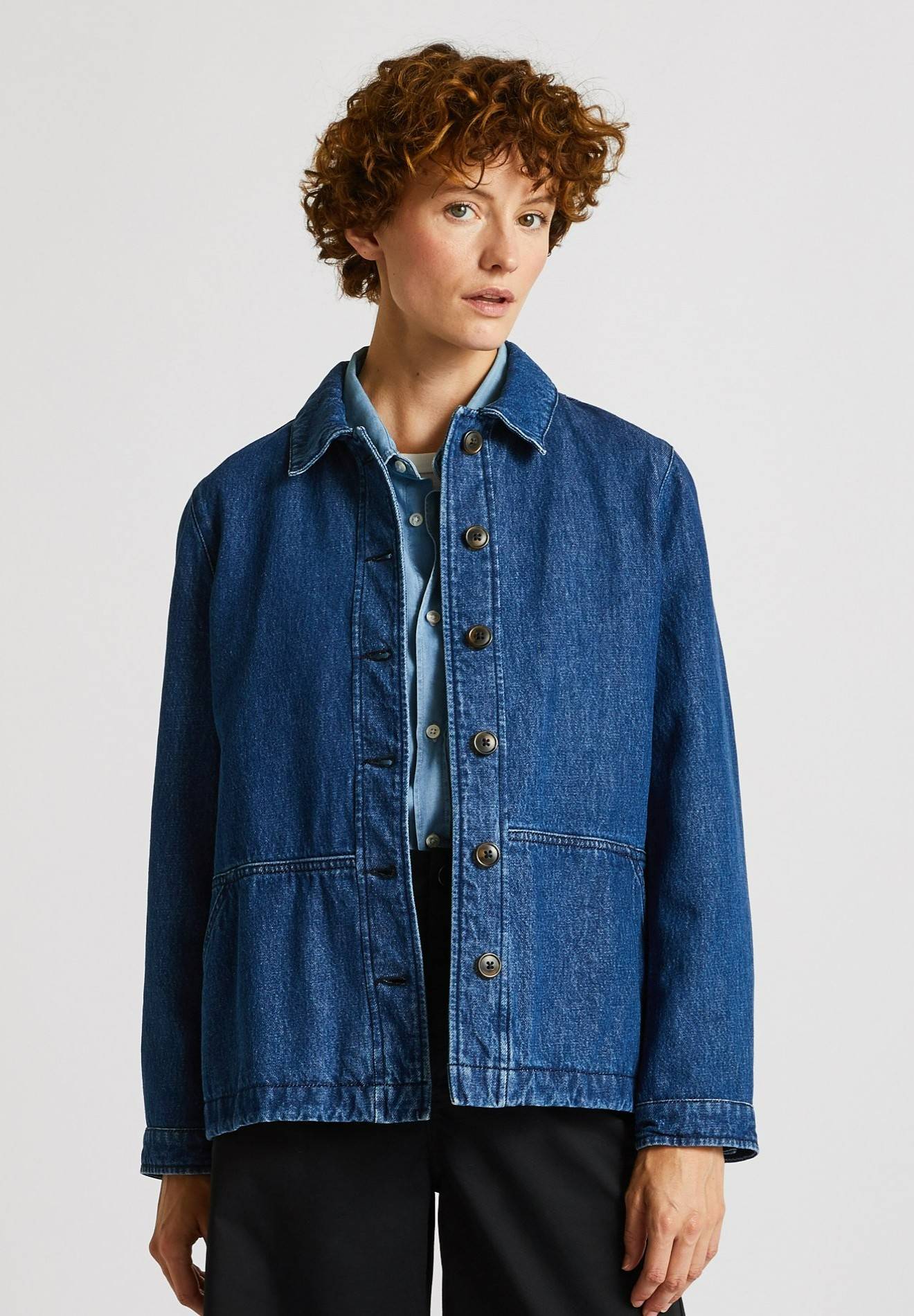 Veste denim, Bleu fonc&eacute;, large image number 3