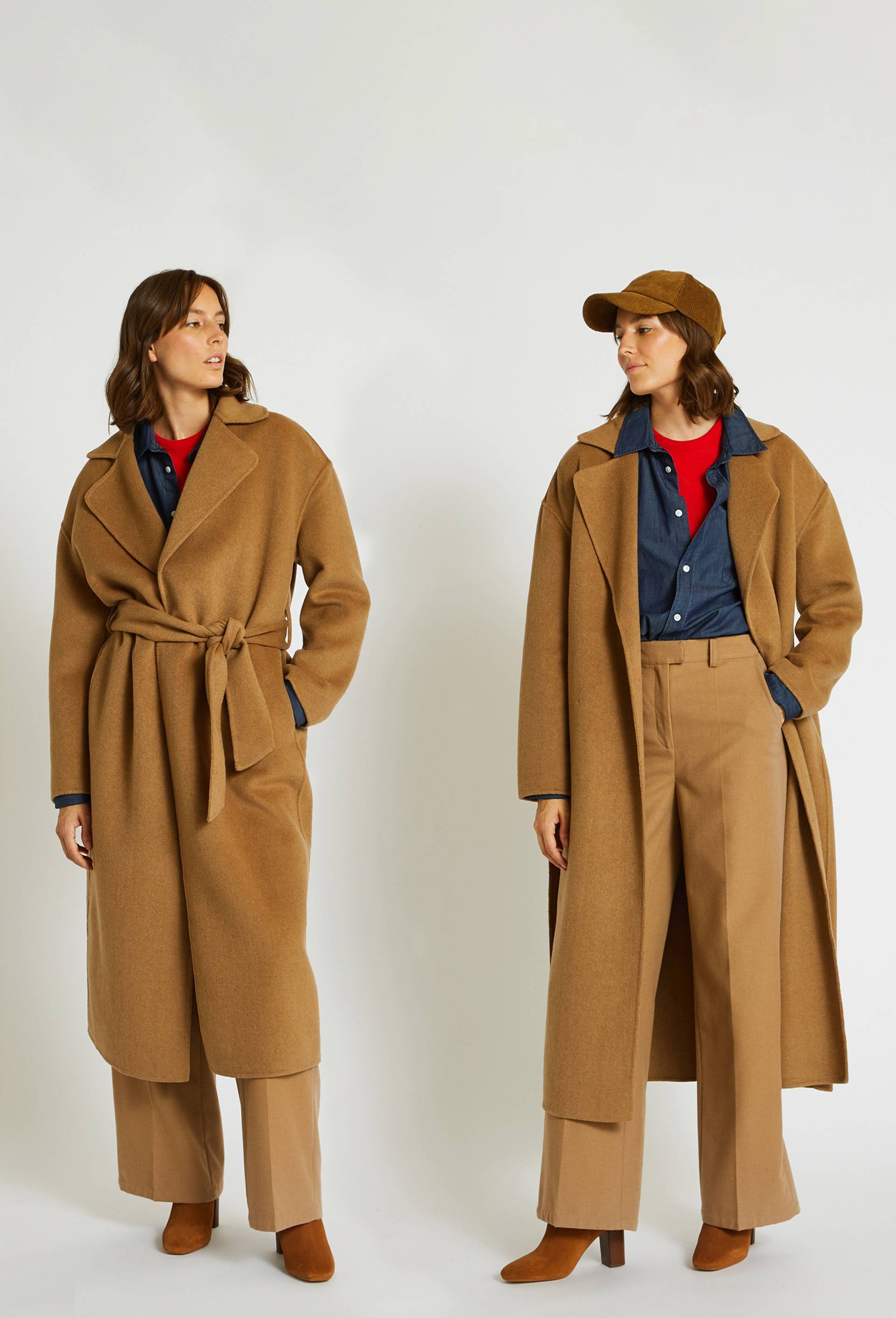 Manteau style peignoir double face, Beige, large image number 0
