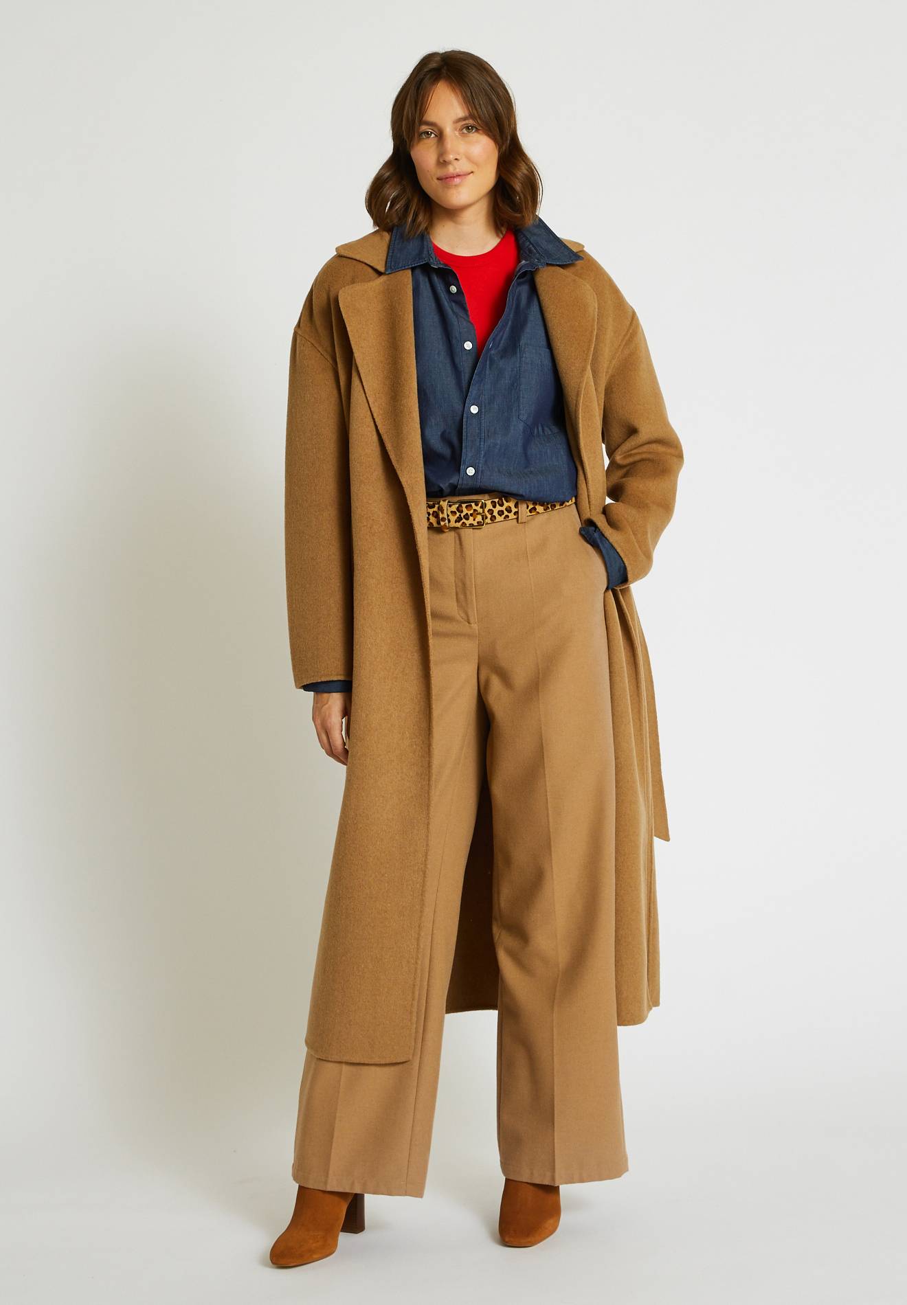 Manteau style peignoir double face, Beige, large image number 5.0