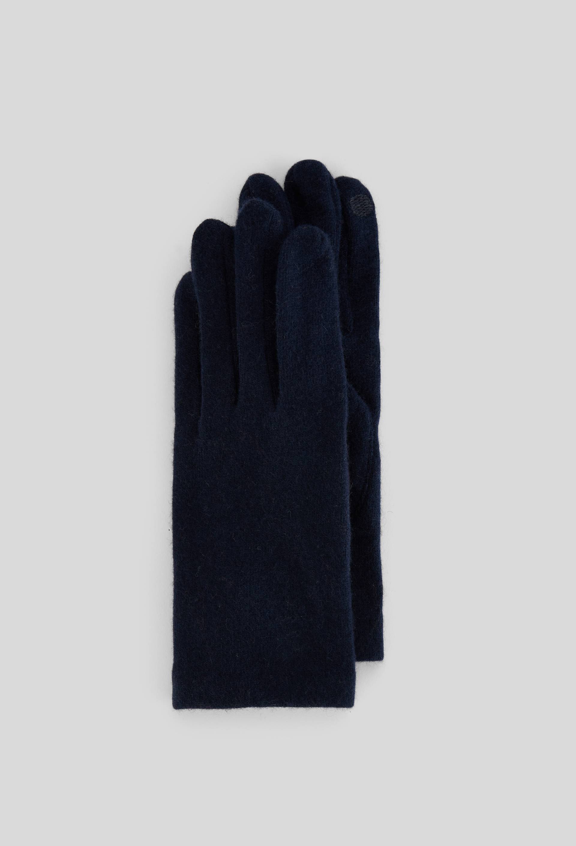 Gants tactiles contenant de la laine, Bleu foncé, large image number 0