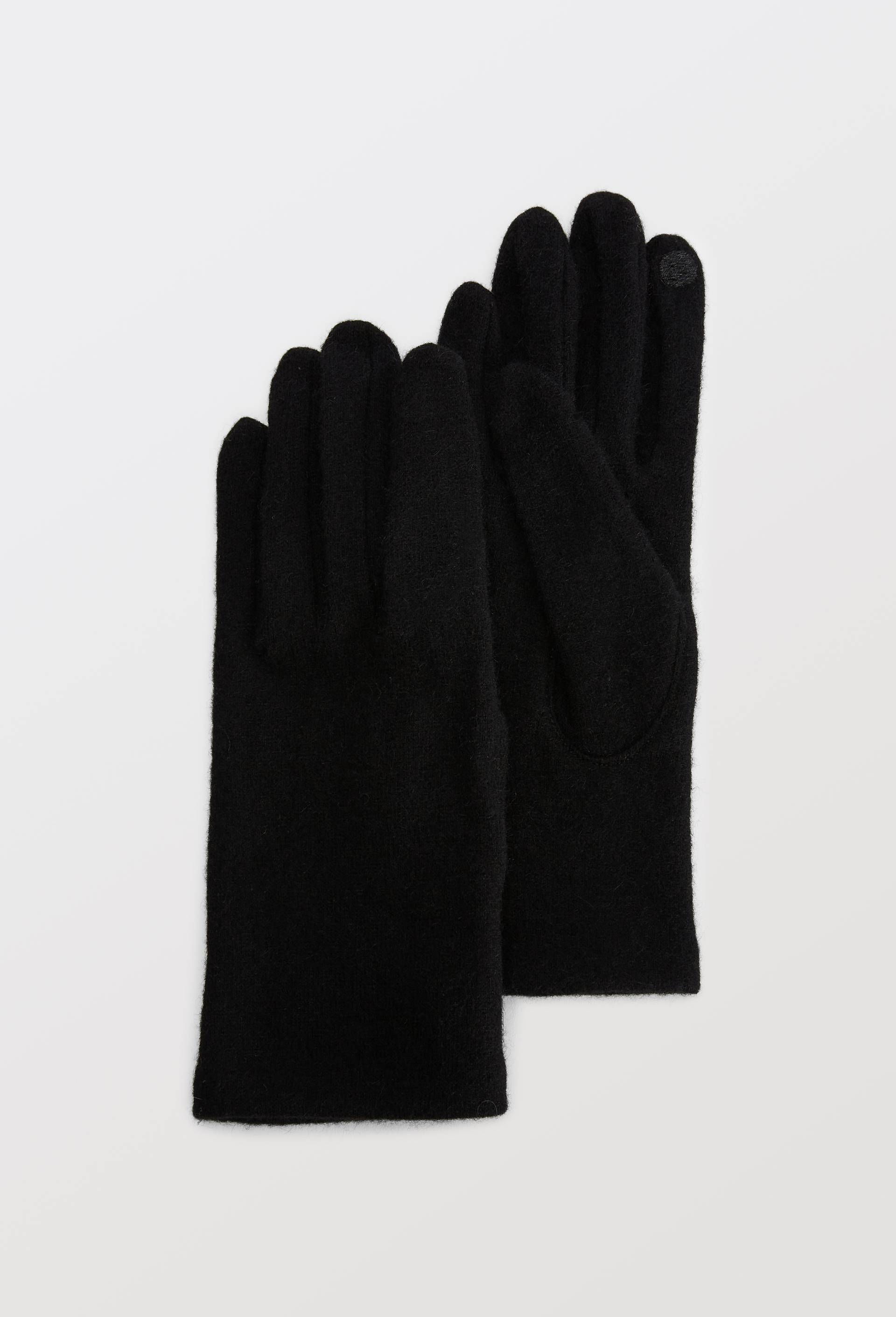 Gants tactiles contenant de la laine, Noir, large image number 0