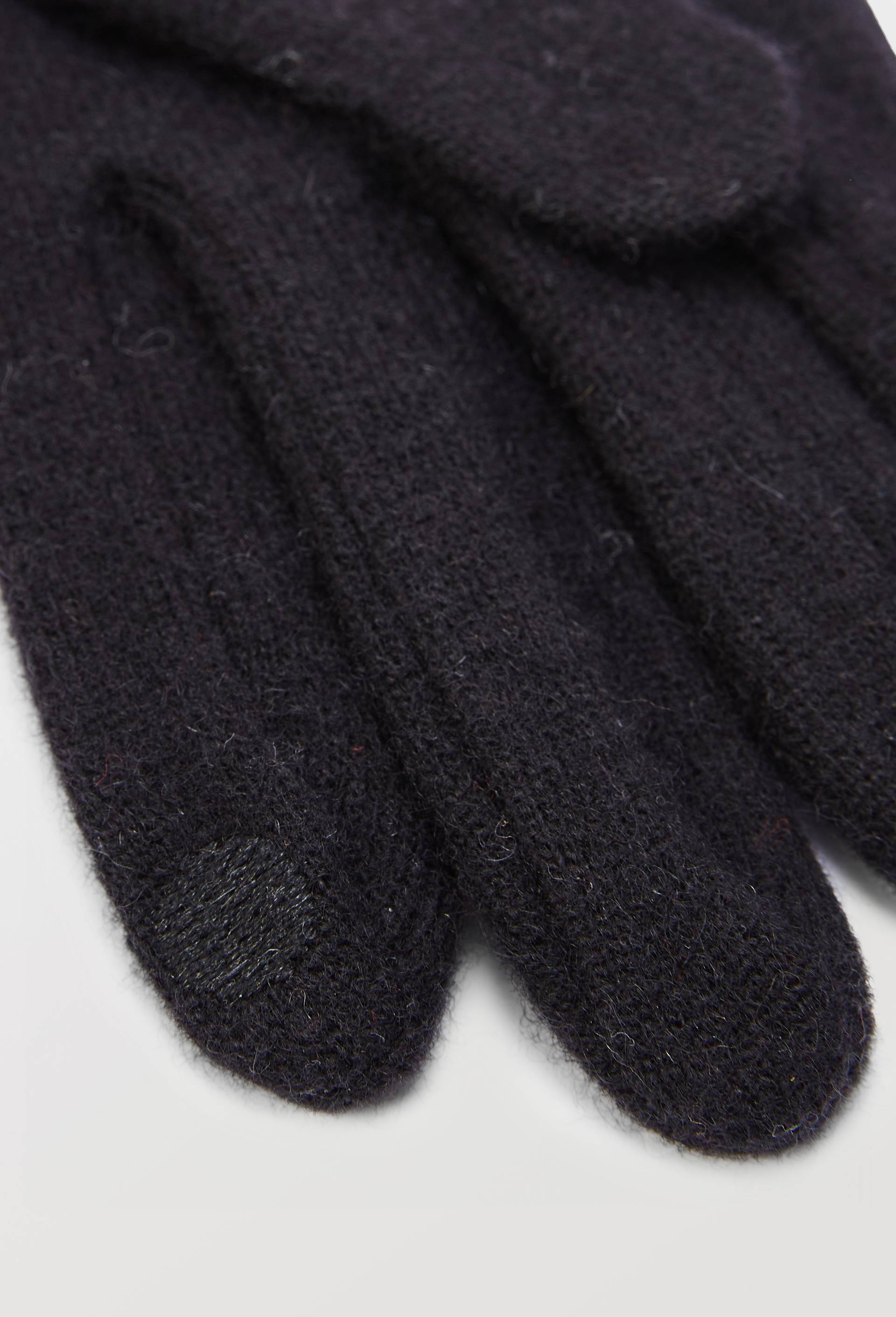Gants tactiles contenant de la laine, Noir, large image number 1.0
