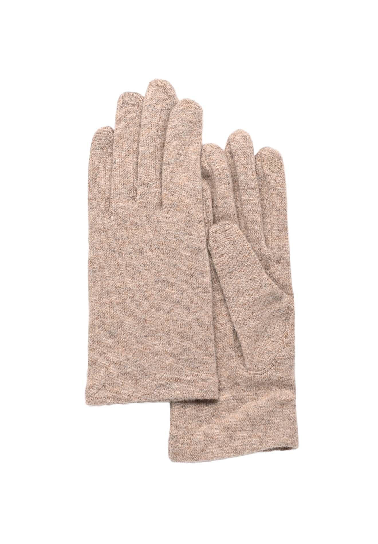 Gants tactiles contenant de la laine, Beige, large image number 2
