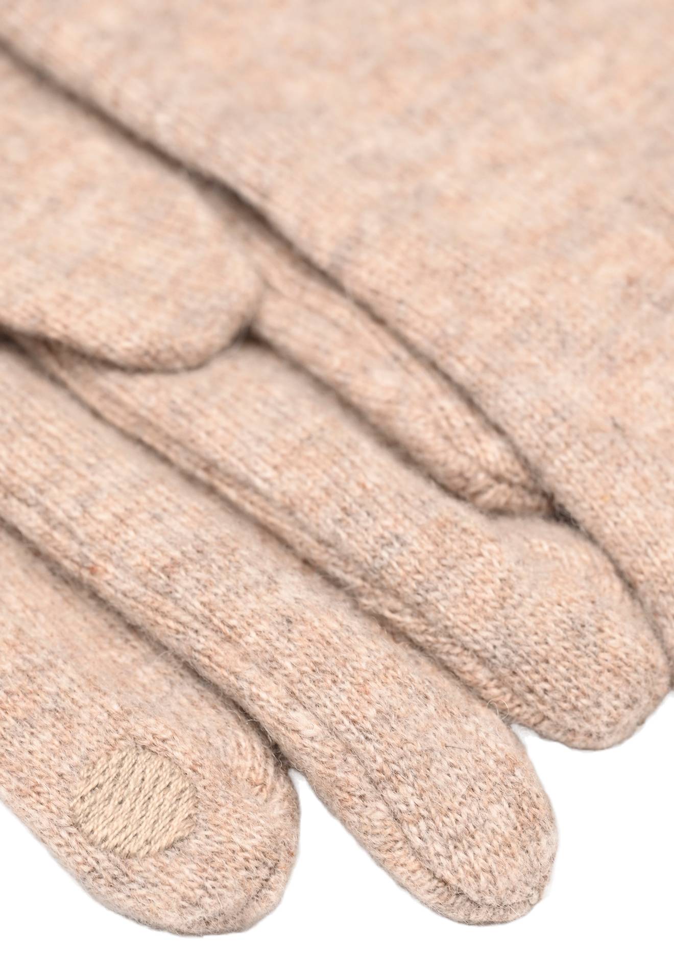 Gants tactiles contenant de la laine, Beige, large image number 3