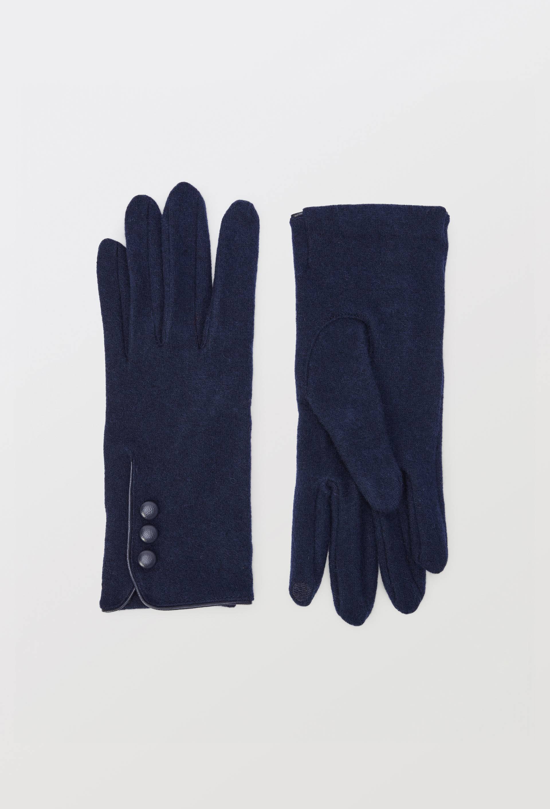 Gants tactiles à boutons contenant de la laine Gants tactiles à boutons contenant de la laine