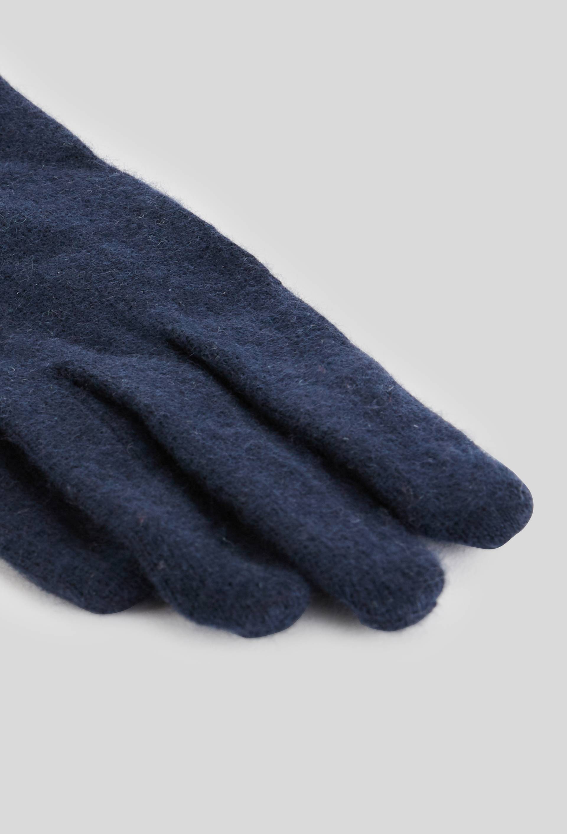 Gants tactiles à boutons contenant de la laine, Bleu foncé, large image number 1