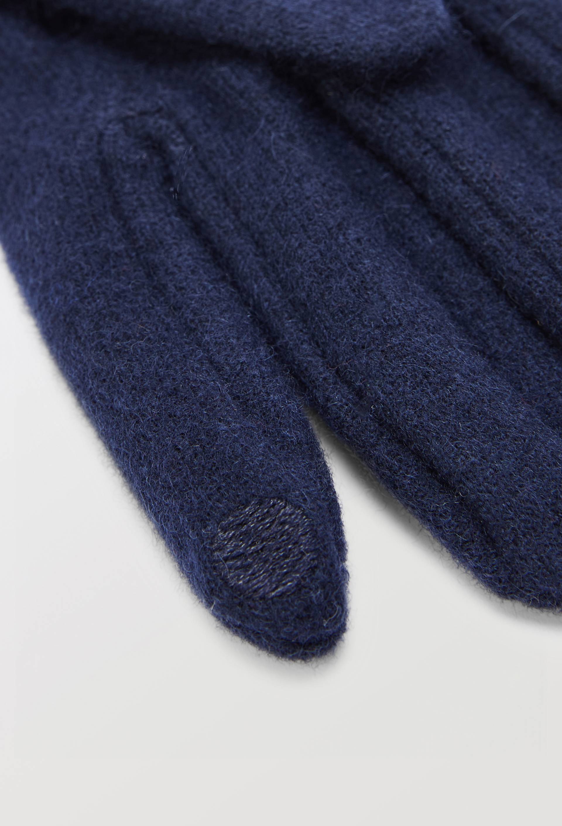 Gants tactiles &agrave; boutons contenant de la laine, Bleu fonc&eacute;, large image number 1